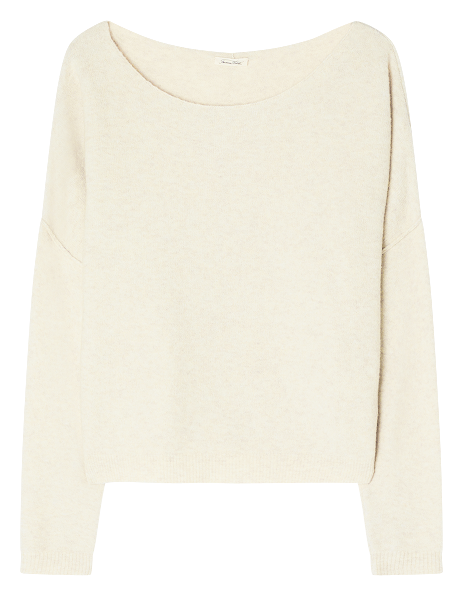 Wollmix-Pullover mit U-Boot-Ausschnitt Beige