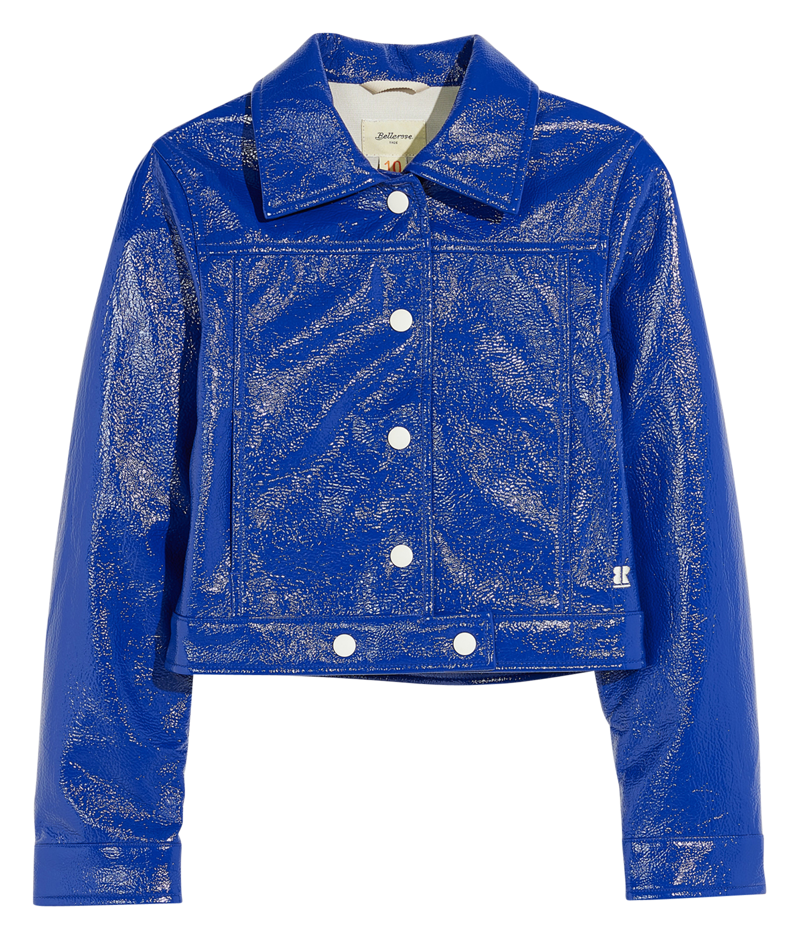 Straight buttoned jacket with a grained finish BELLEROSE Blue