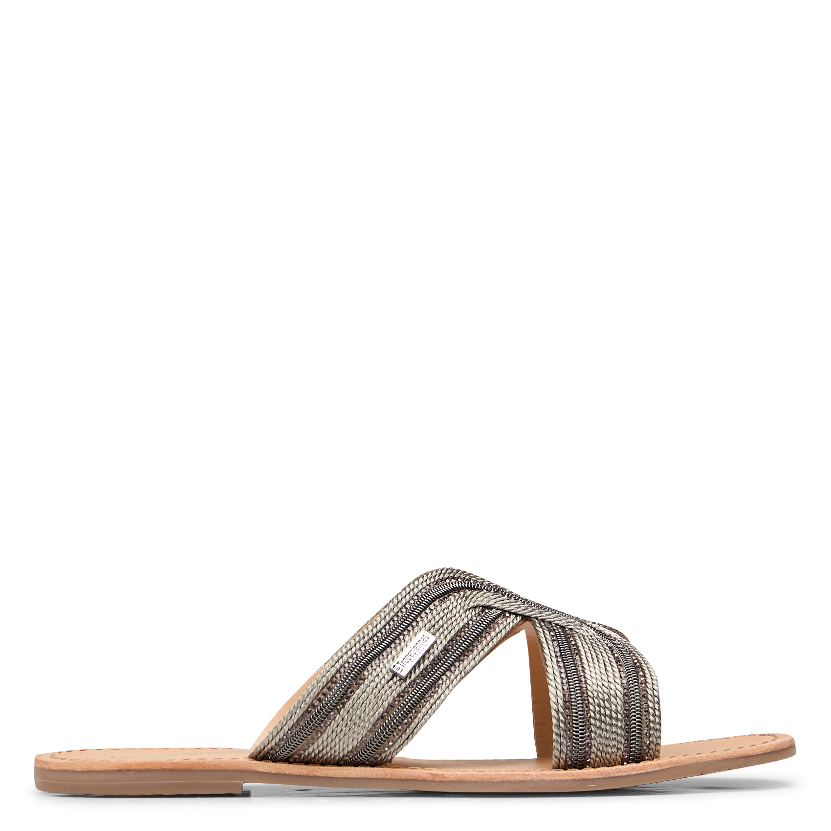 Flat sandals in metallic mesh LES TROPEZIENNES PAR M.BELARBI Silver