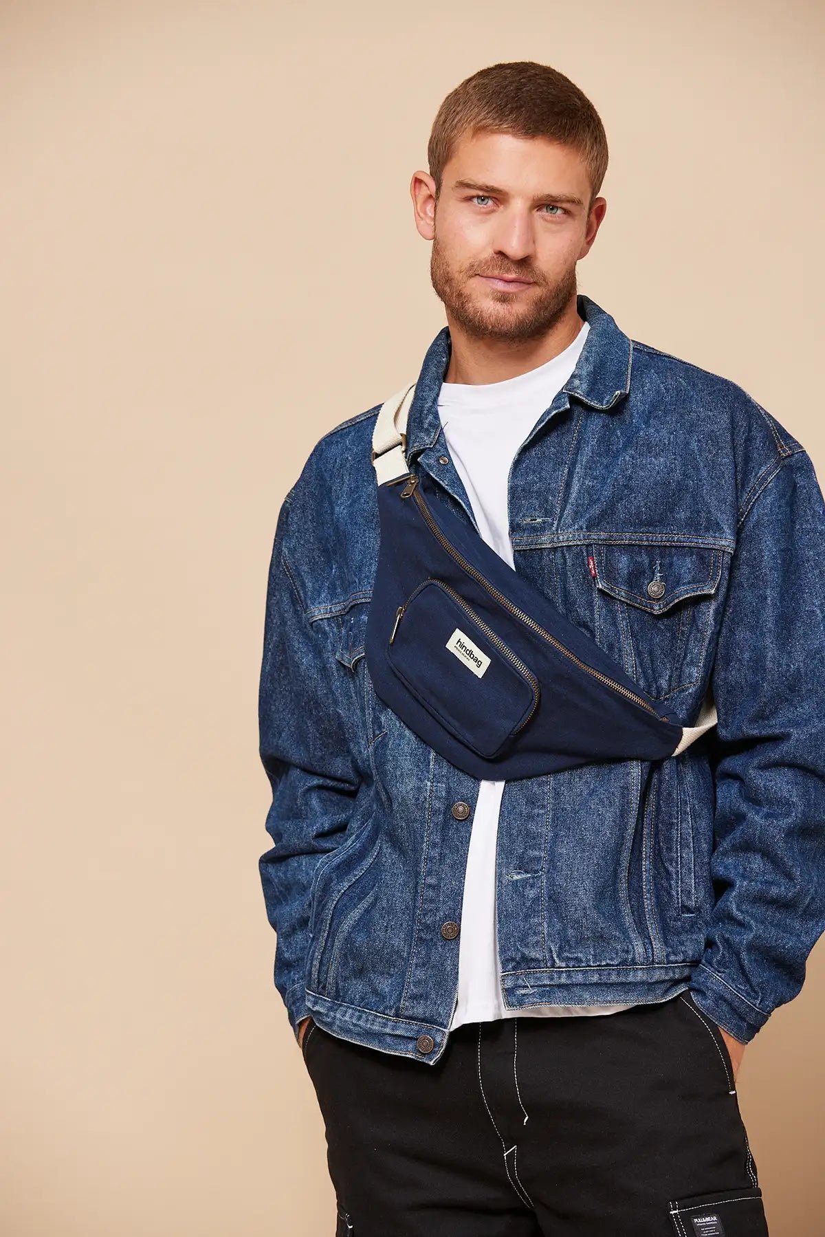Cotton waist bag HINDBAG Blue