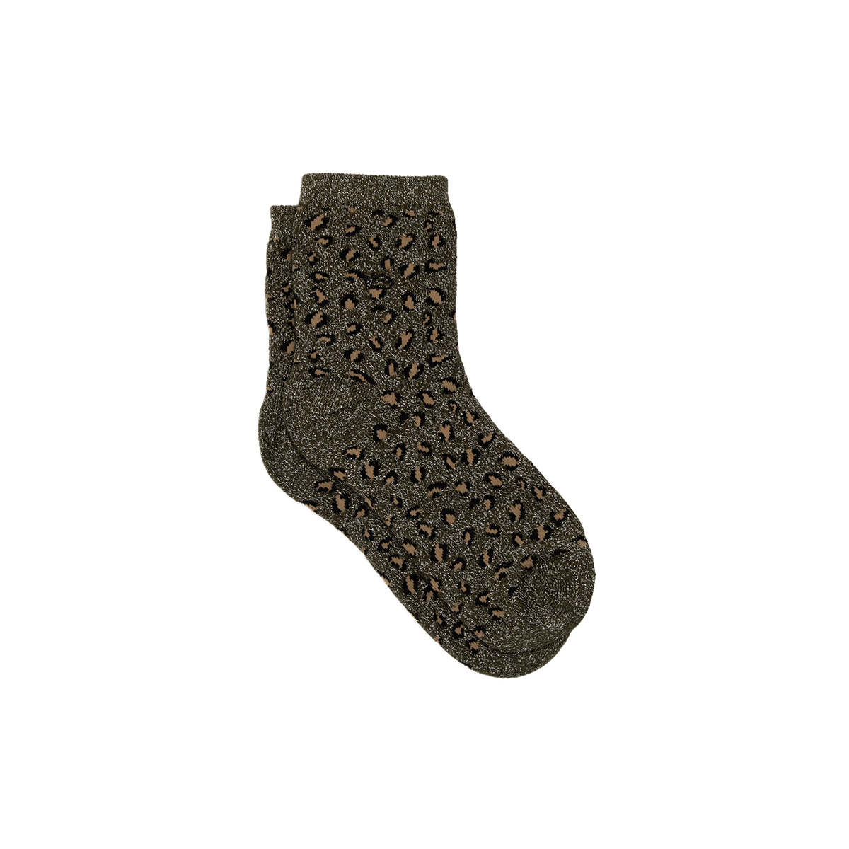 Leopard Combed Cotton Socks BILLYBELT Khaki