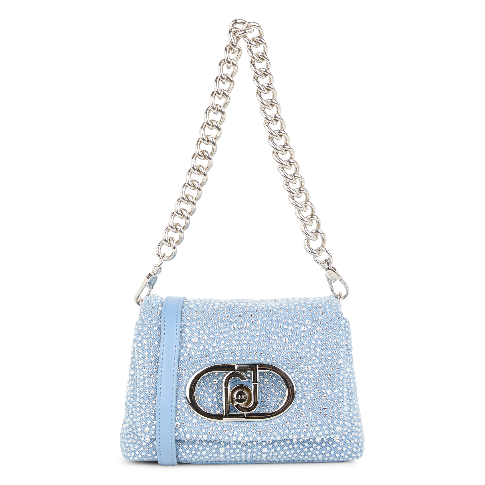 Sac porté épaule à strass LIU JO Bleu