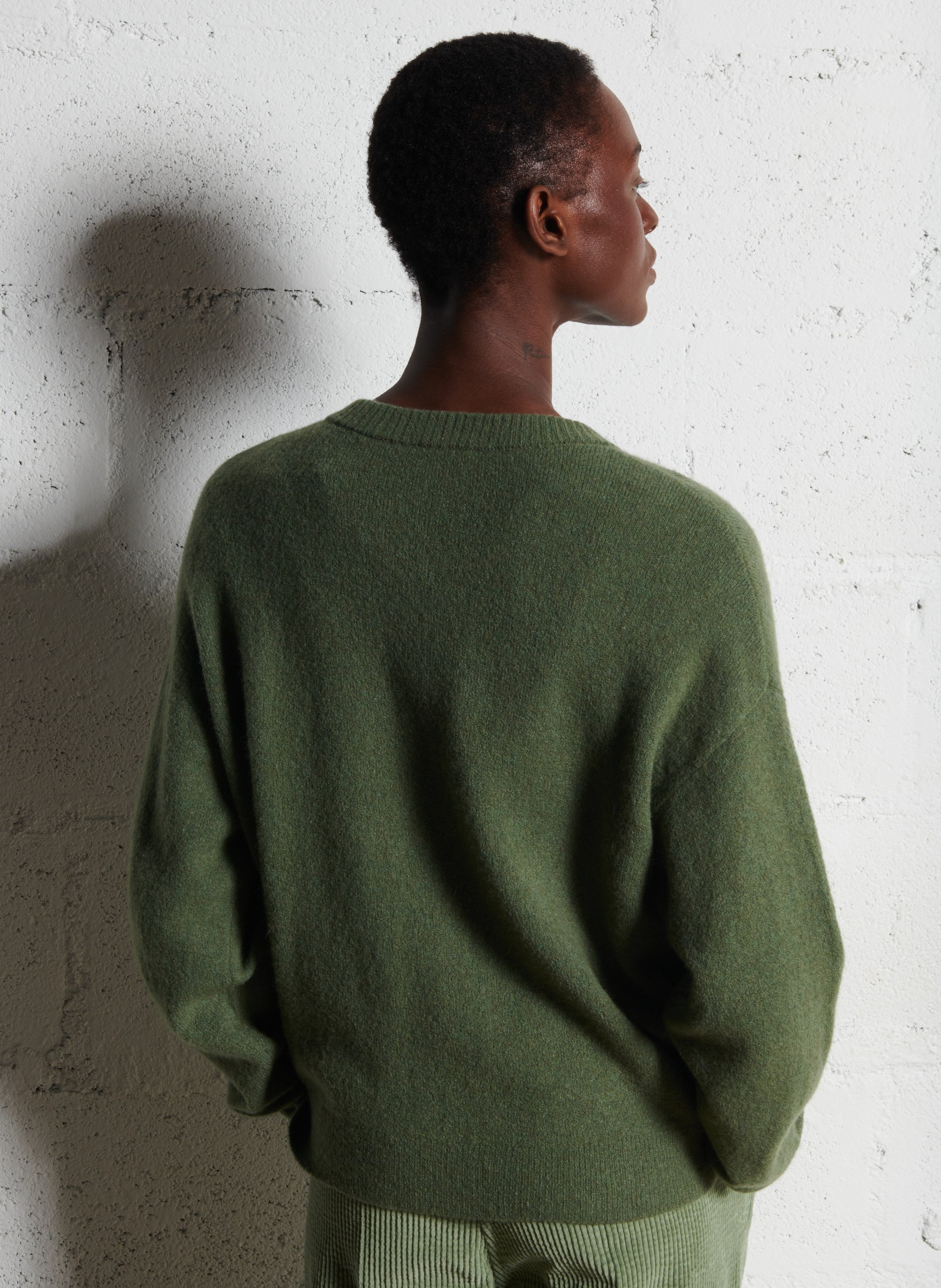 Buttoned round-neck cardigan Tortue chine American Vintage