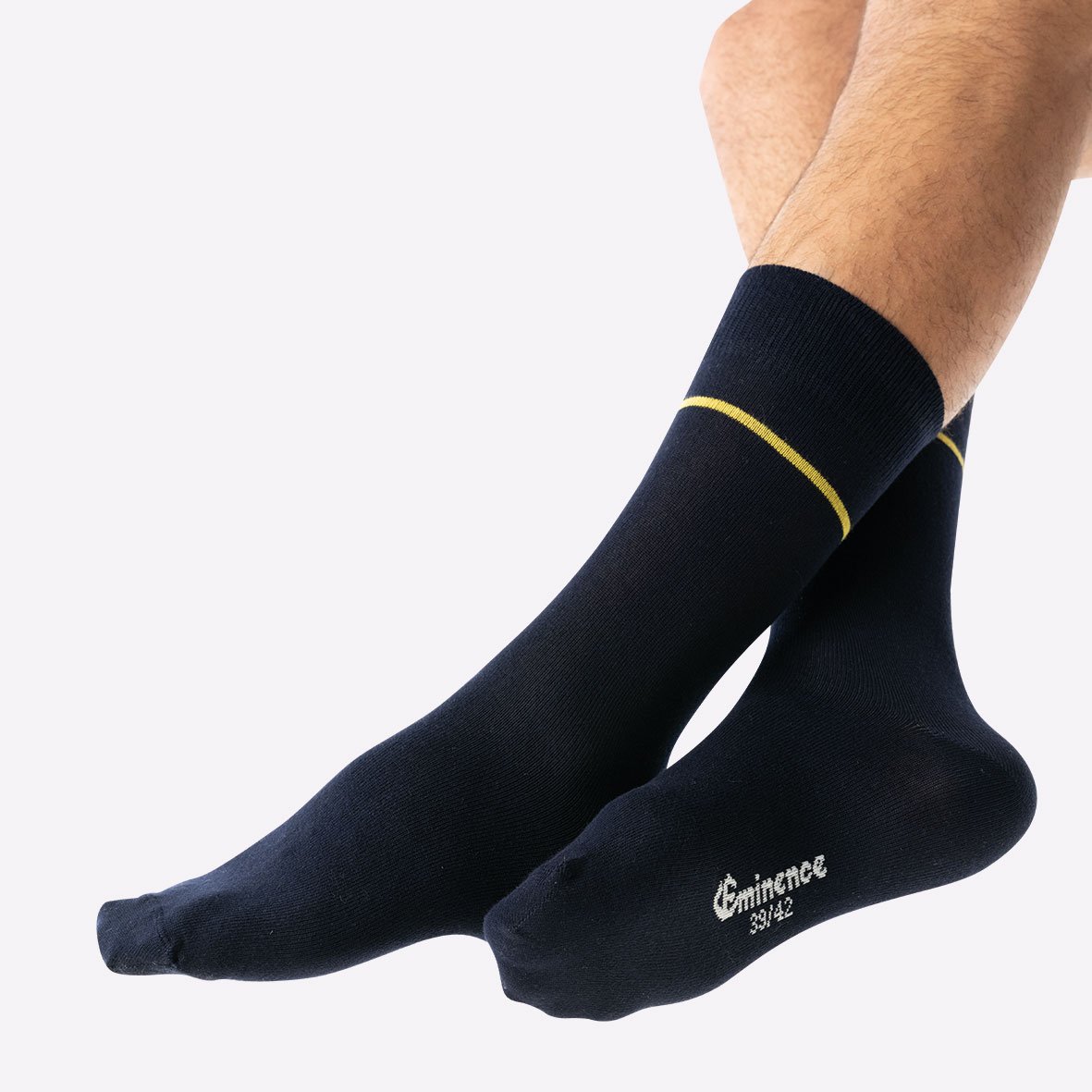 Set of 2 pairs of men's mid-high fancy socks by Eminence EMINENCE Blue