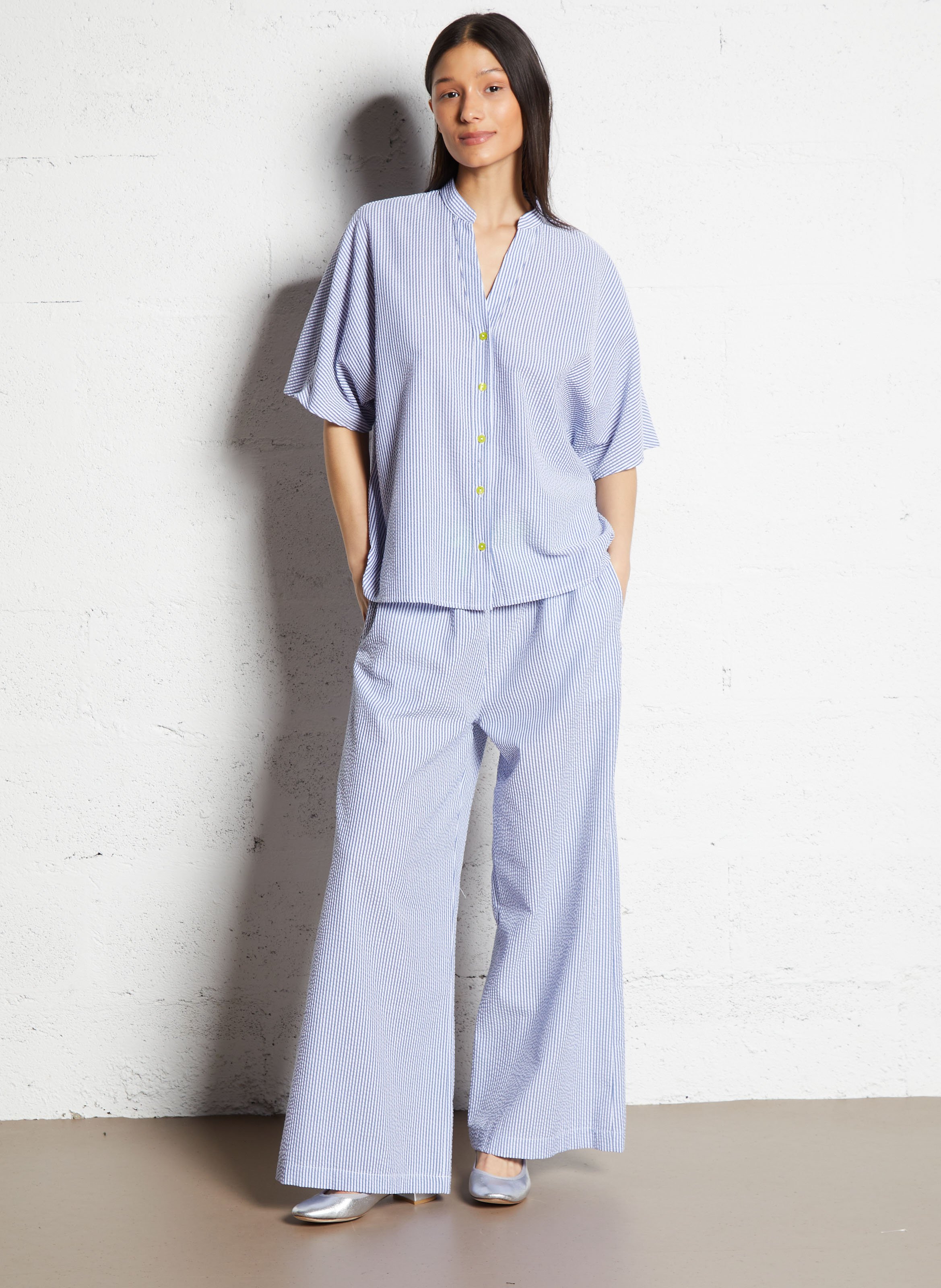 Chemise oversize à rayures Multicolore