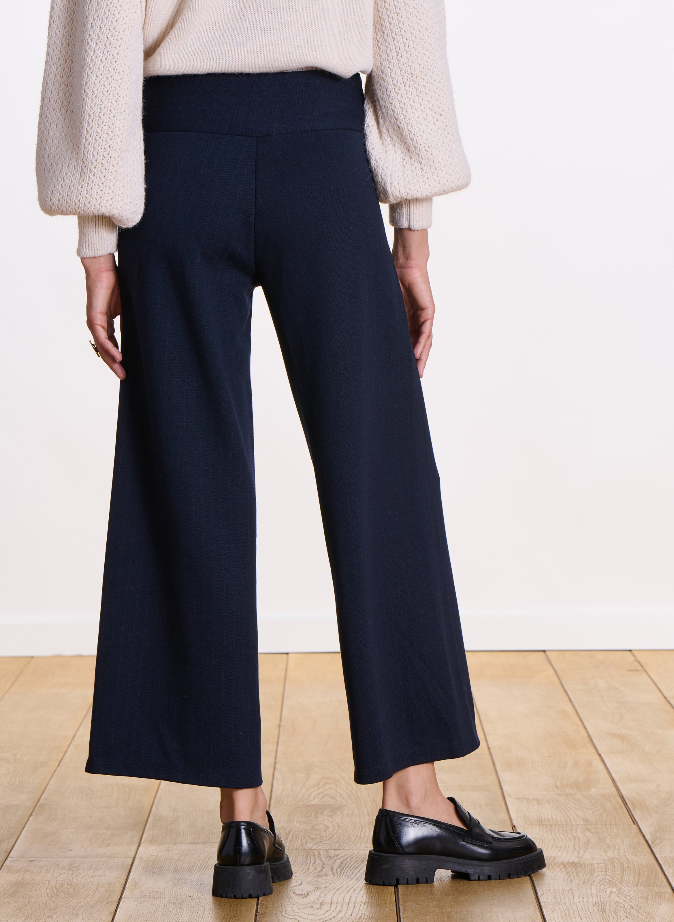 Weit geschnittene Streifenhose LA FEE MARABOUTEE Blau