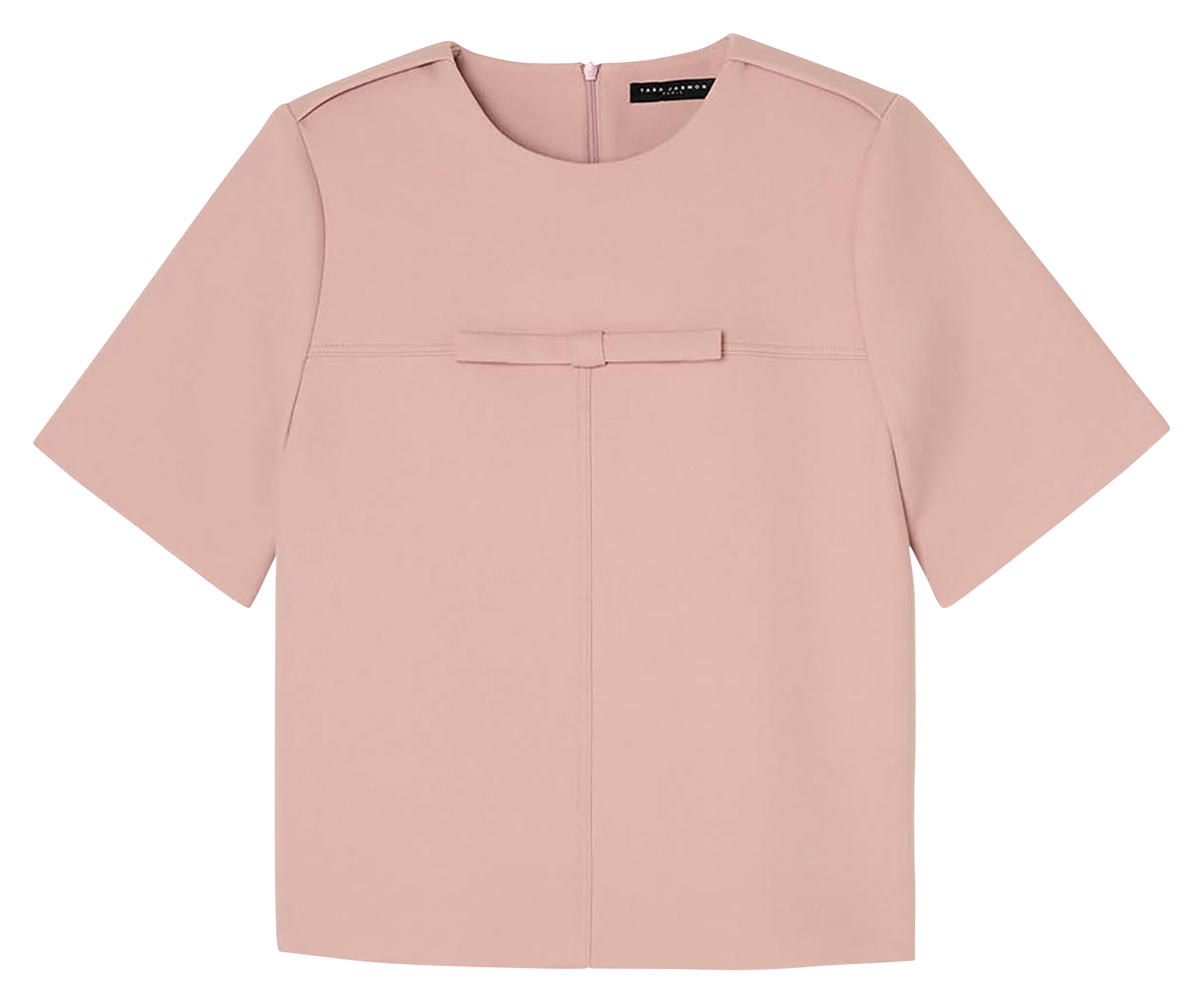 Top droit uni à nœud TARA JARMON Beige