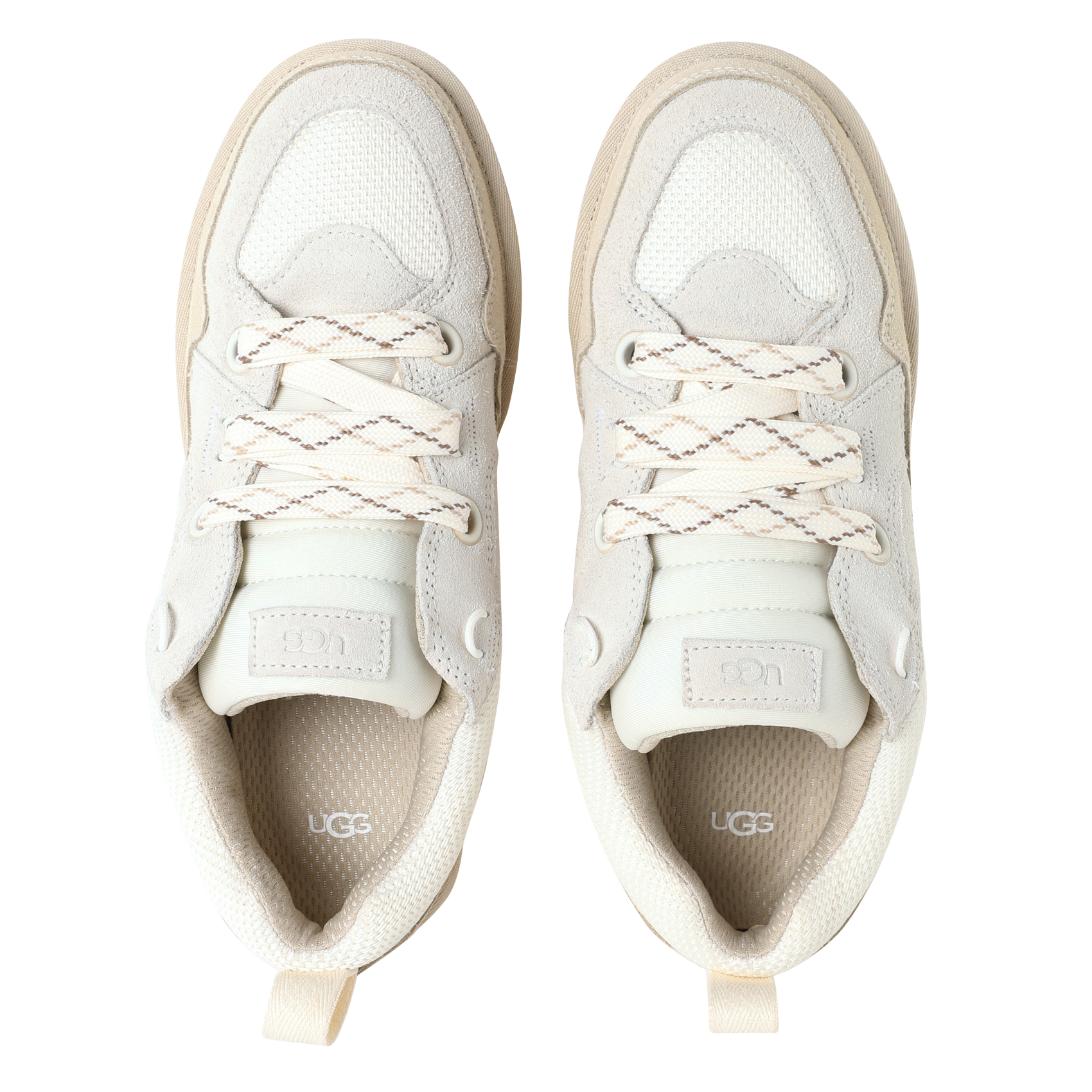 Baskets bassses compensées bi-matière UGG Blanc