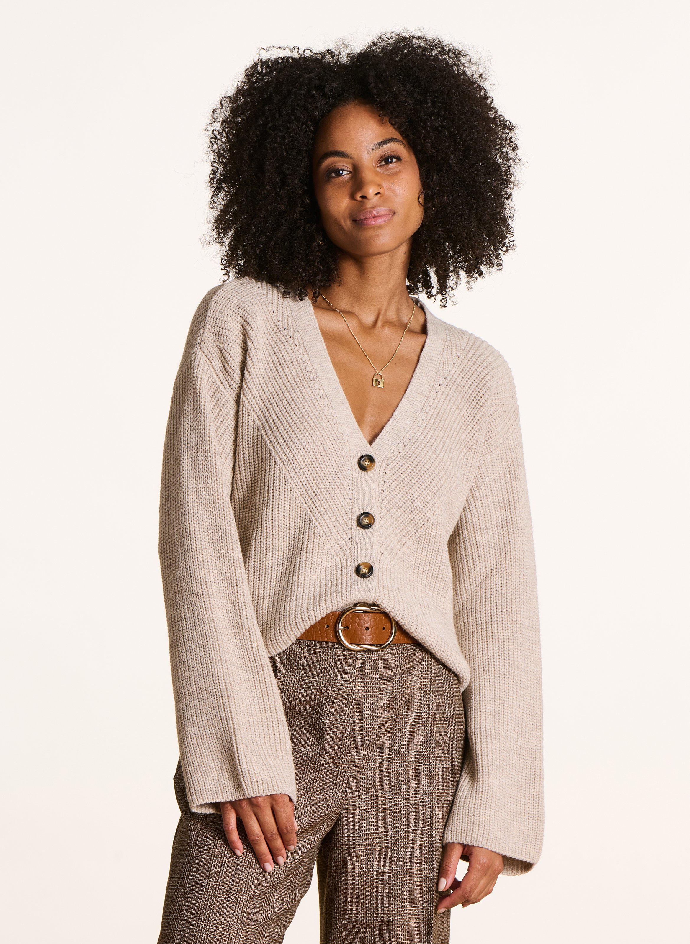 Gilet col V LA FEE MARABOUTEE