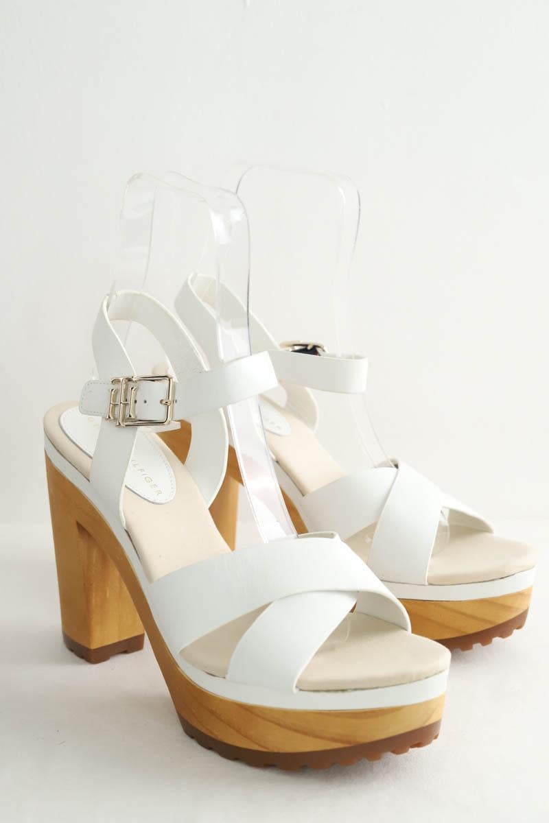 Leather heels TOMMY HILFIGER - SECONDE MAIN White