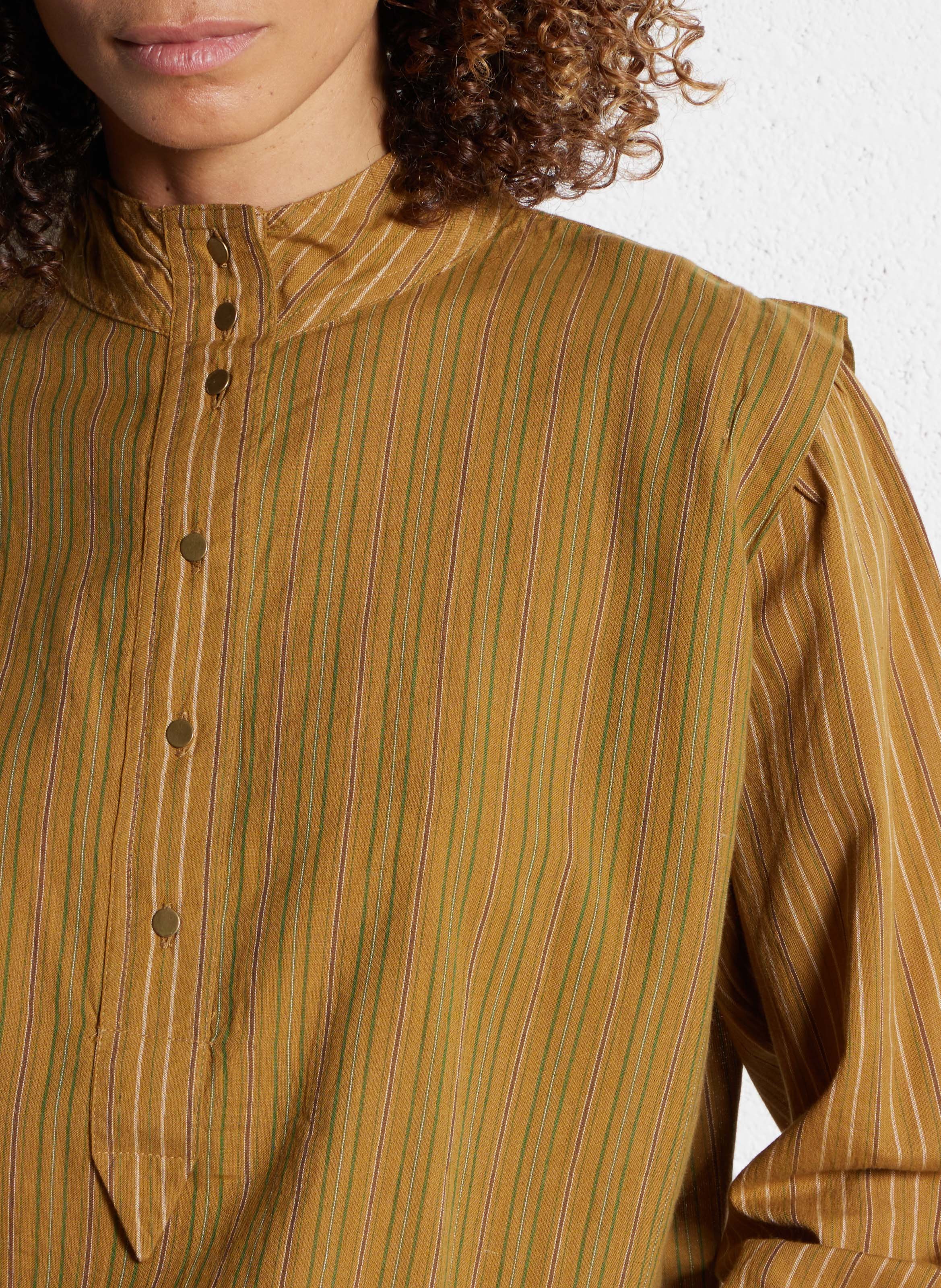 Gestreept overhemd LEON & HARPER Bruin