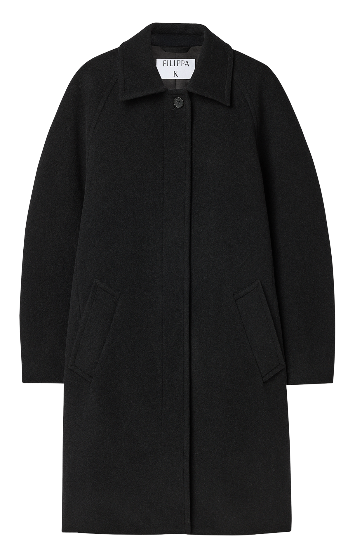 Oversized jas met klassieke kraag van gerecyclede gemengde wol FILIPPA K Zwart