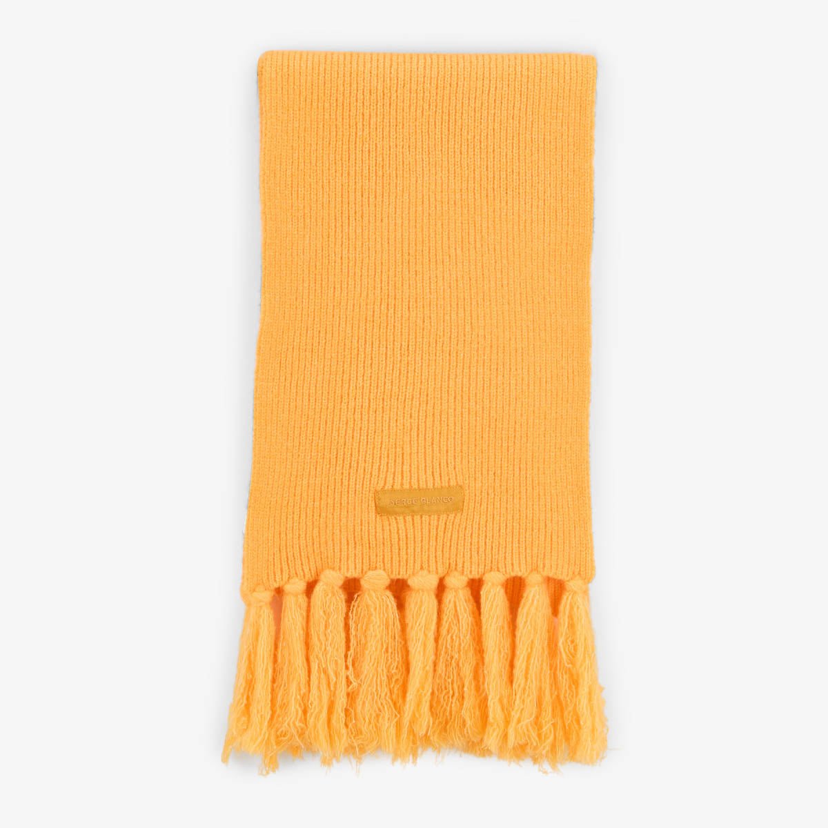 Solid fringe scarf SERGE BLANCO Yellow