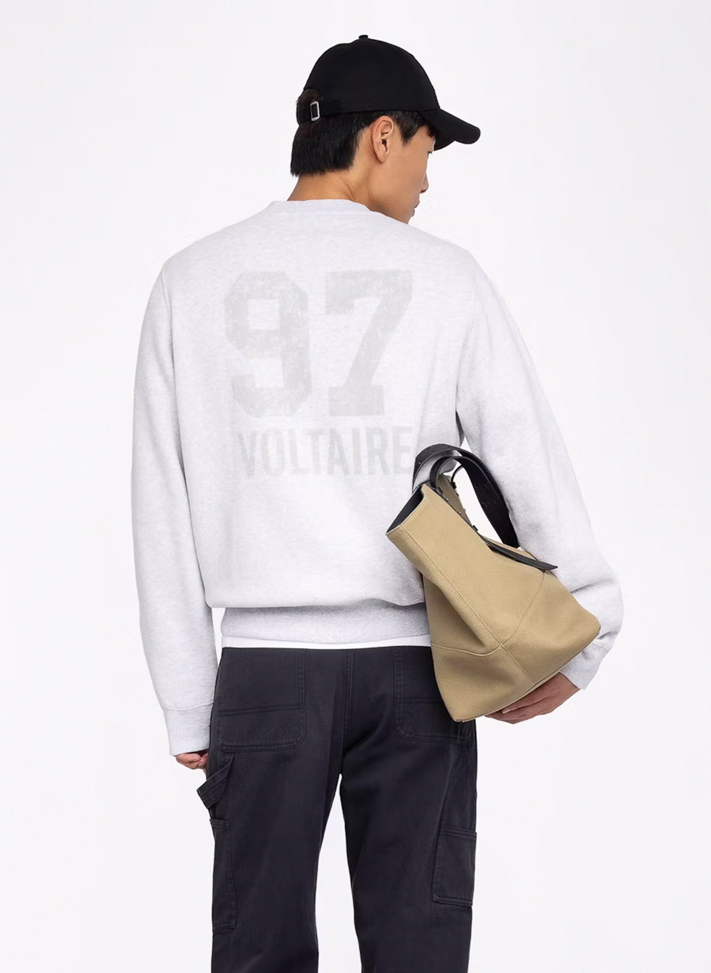 Sweat col rond en coton mélangé ZADIG&amp;VOLTAIRE Gris