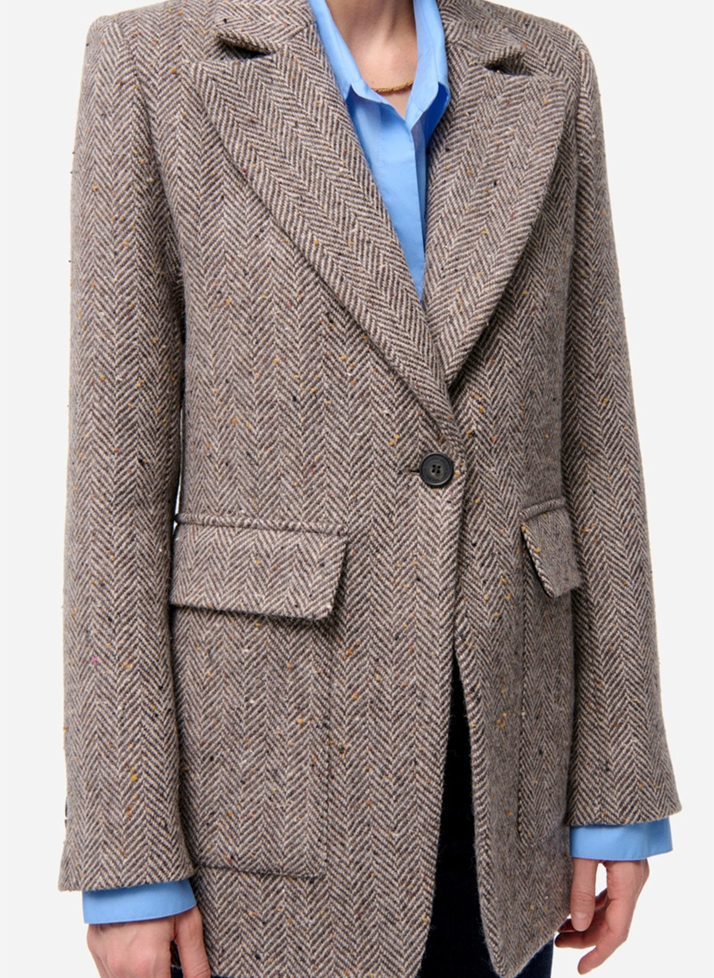 Wool-blend blazer VANESSA BRUNO Grey