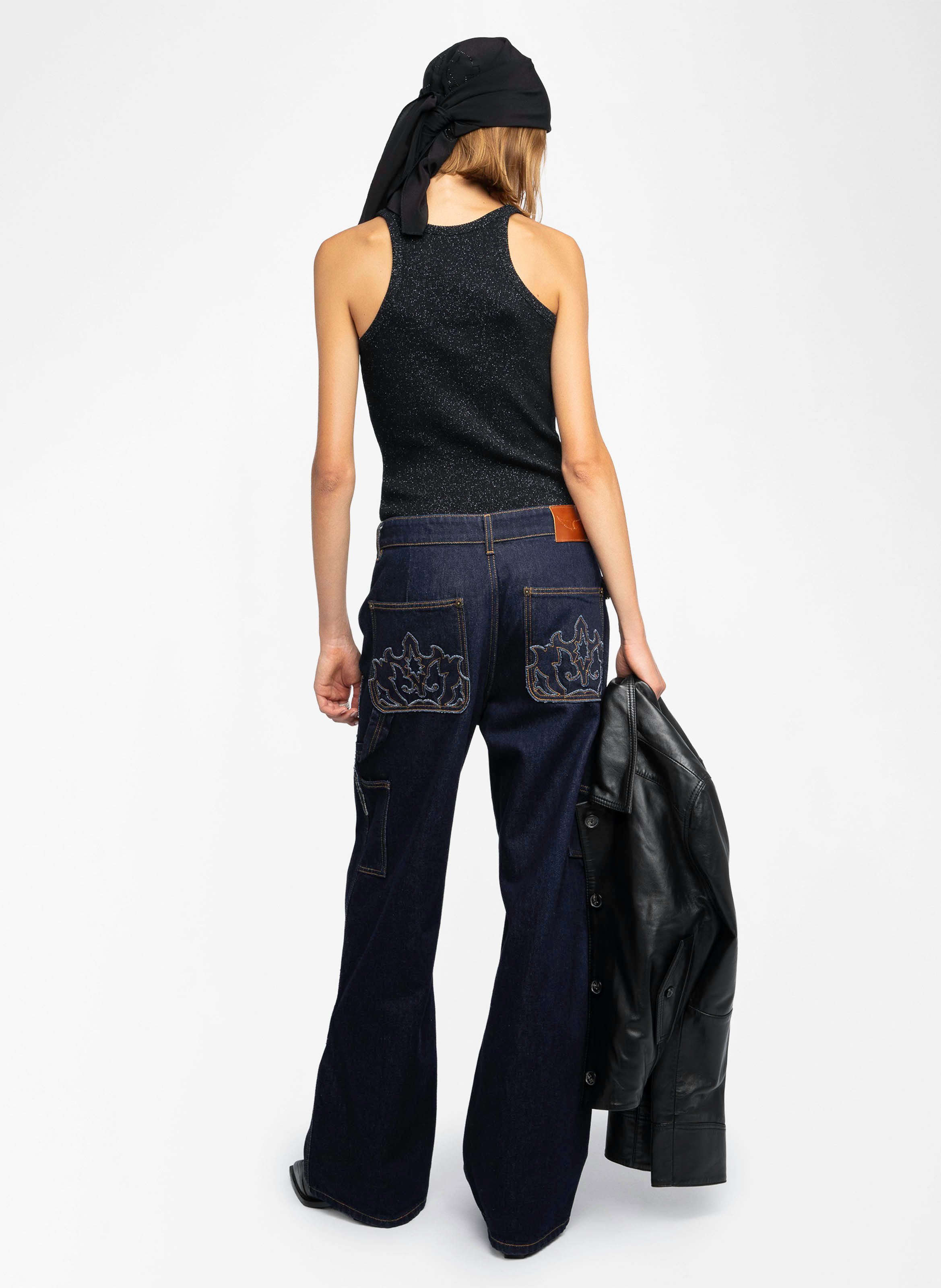 Débardeur col rond en coton mélangé ZADIG&VOLTAIRE Noir