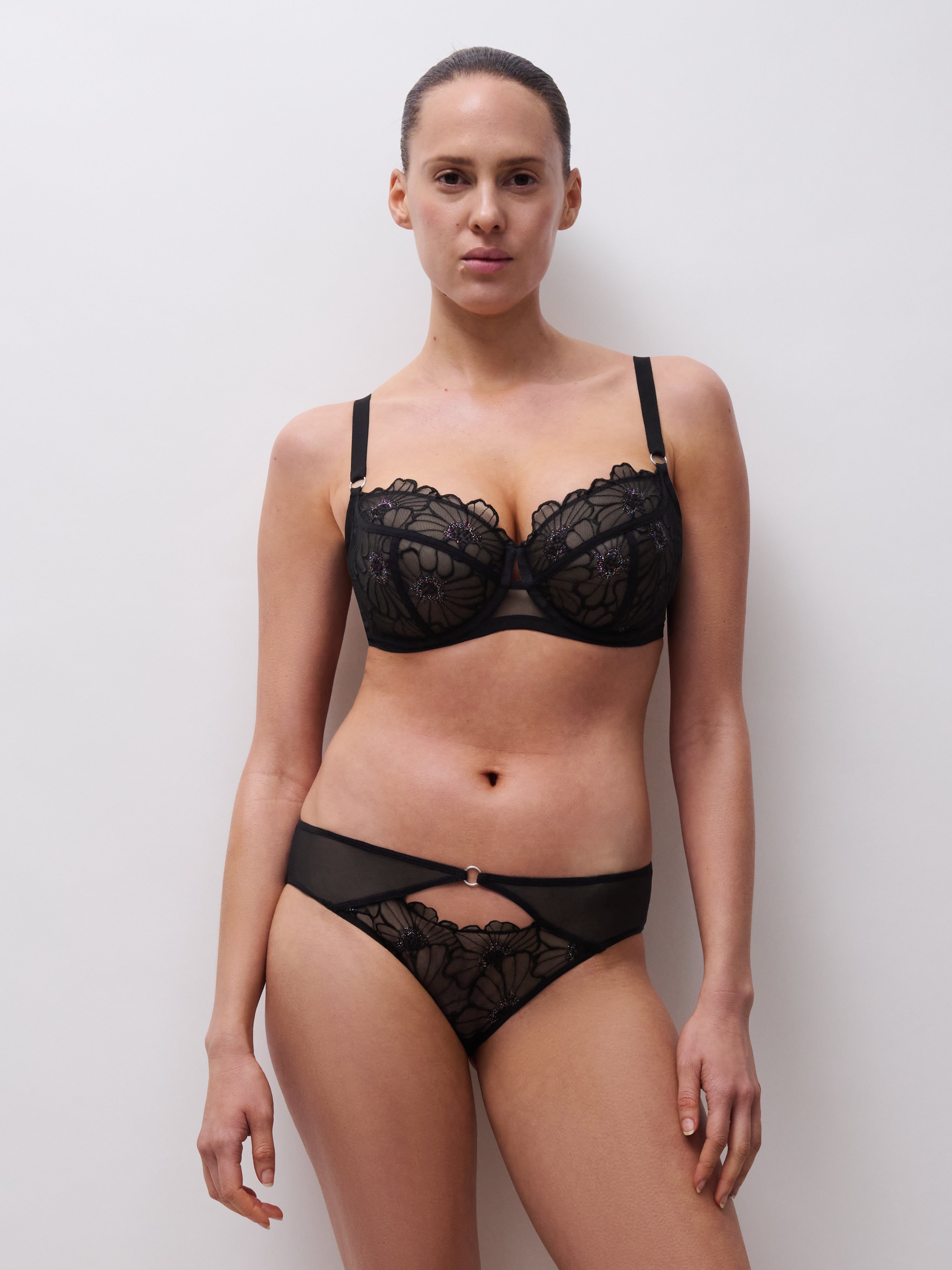 Balconette bra with embroidery CHANTELLE PULP Multicolored