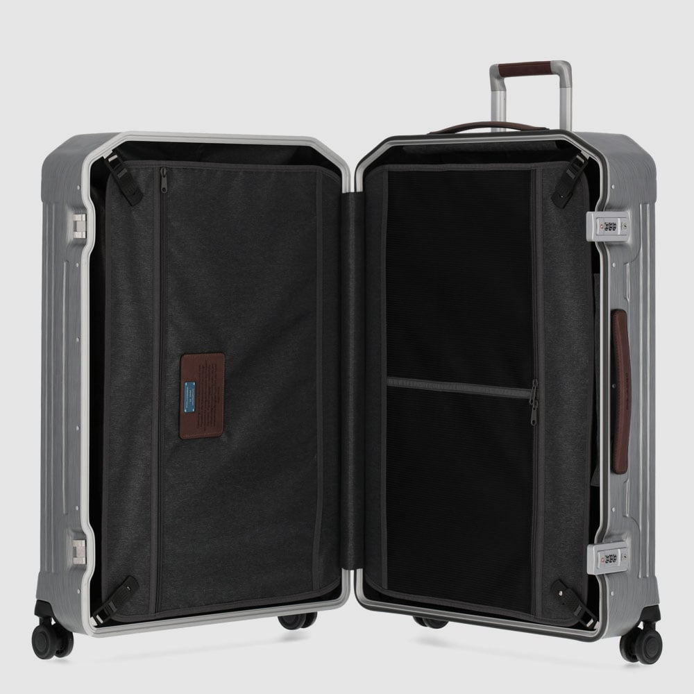 Large 4-wheel trolley suitcase with TSA lock PIQUADRO Black