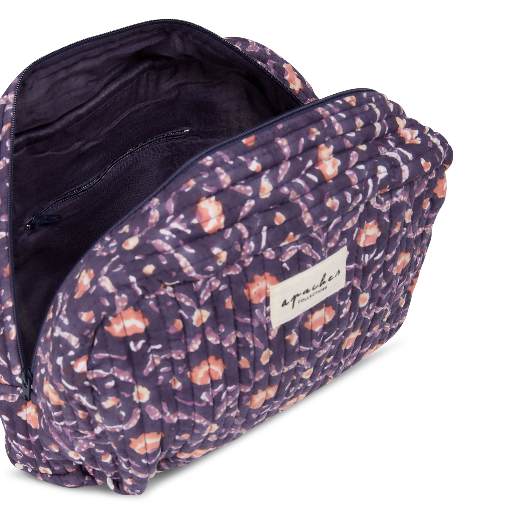 Floral print toiletry bag APACHES COLLECTIONS Blue