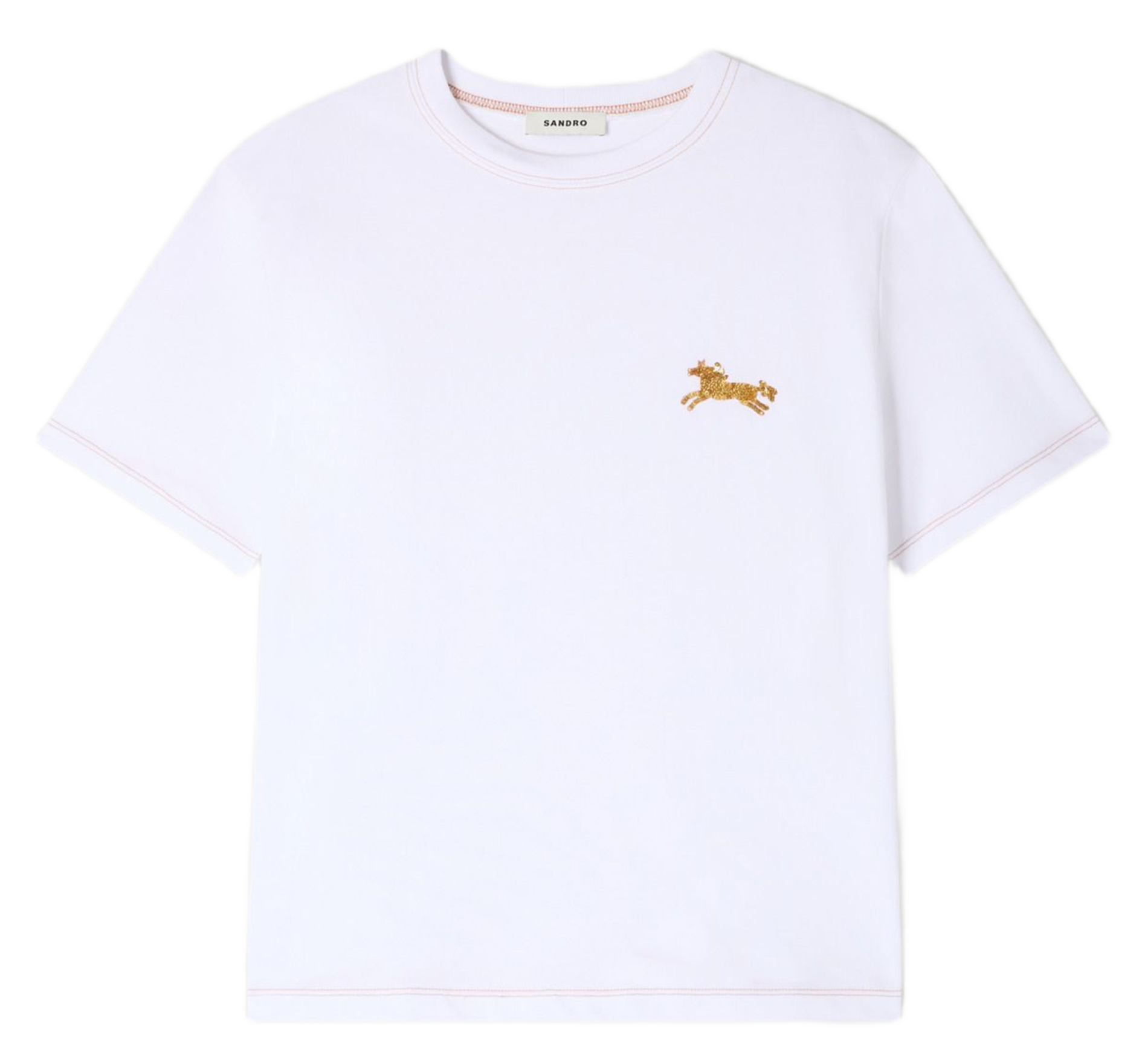 Camiliday round-neck sleeveless cotton top SANDRO White