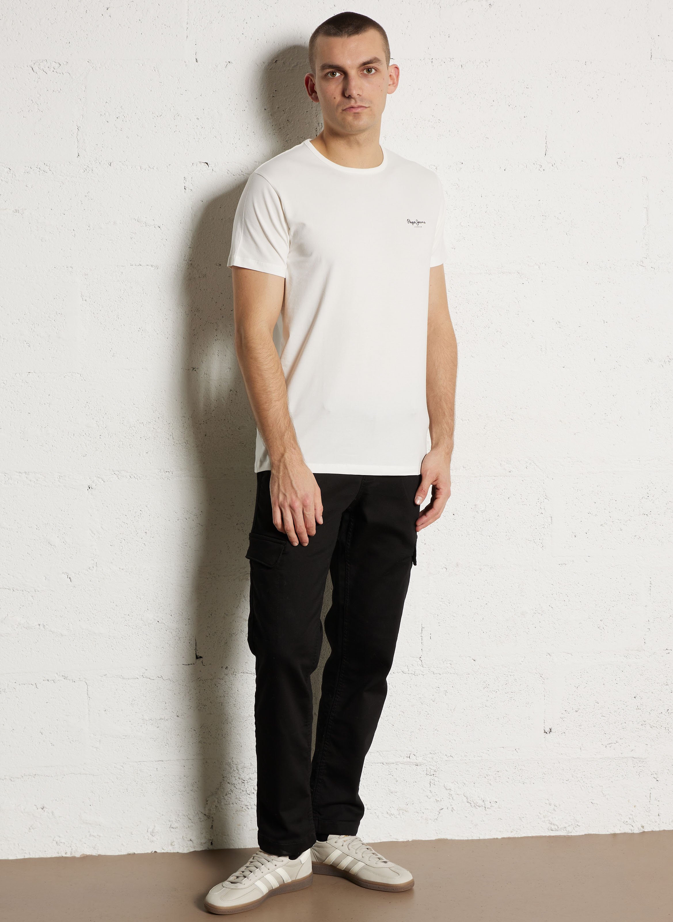 Hose aus Baumwoll-Mix, Slim Fit PEPE JEANS Schwarz