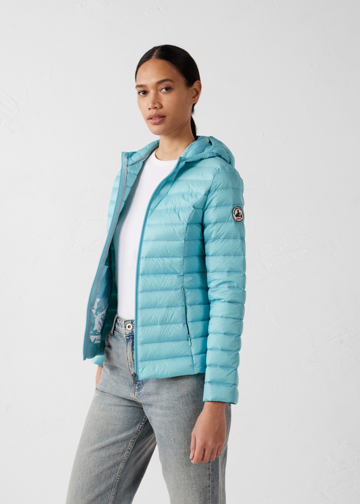 Lightweight hooded puffer jacket Cloe JOTT Blue