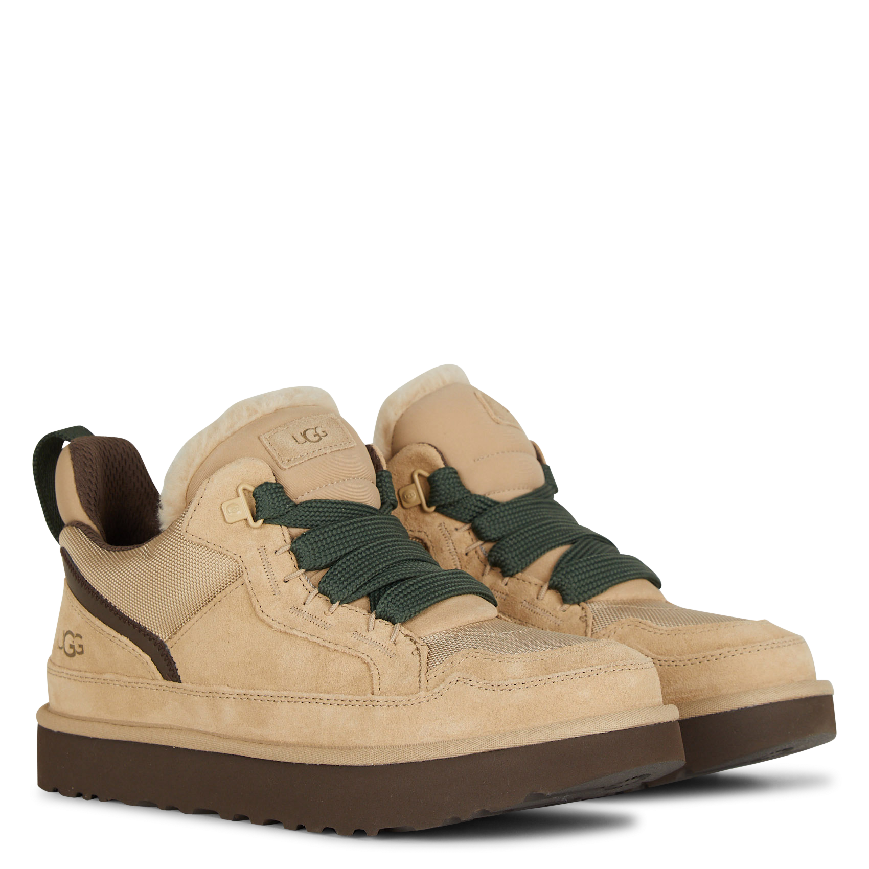 Baskets basses à lacets en cuir mélangé UGG Multicolore