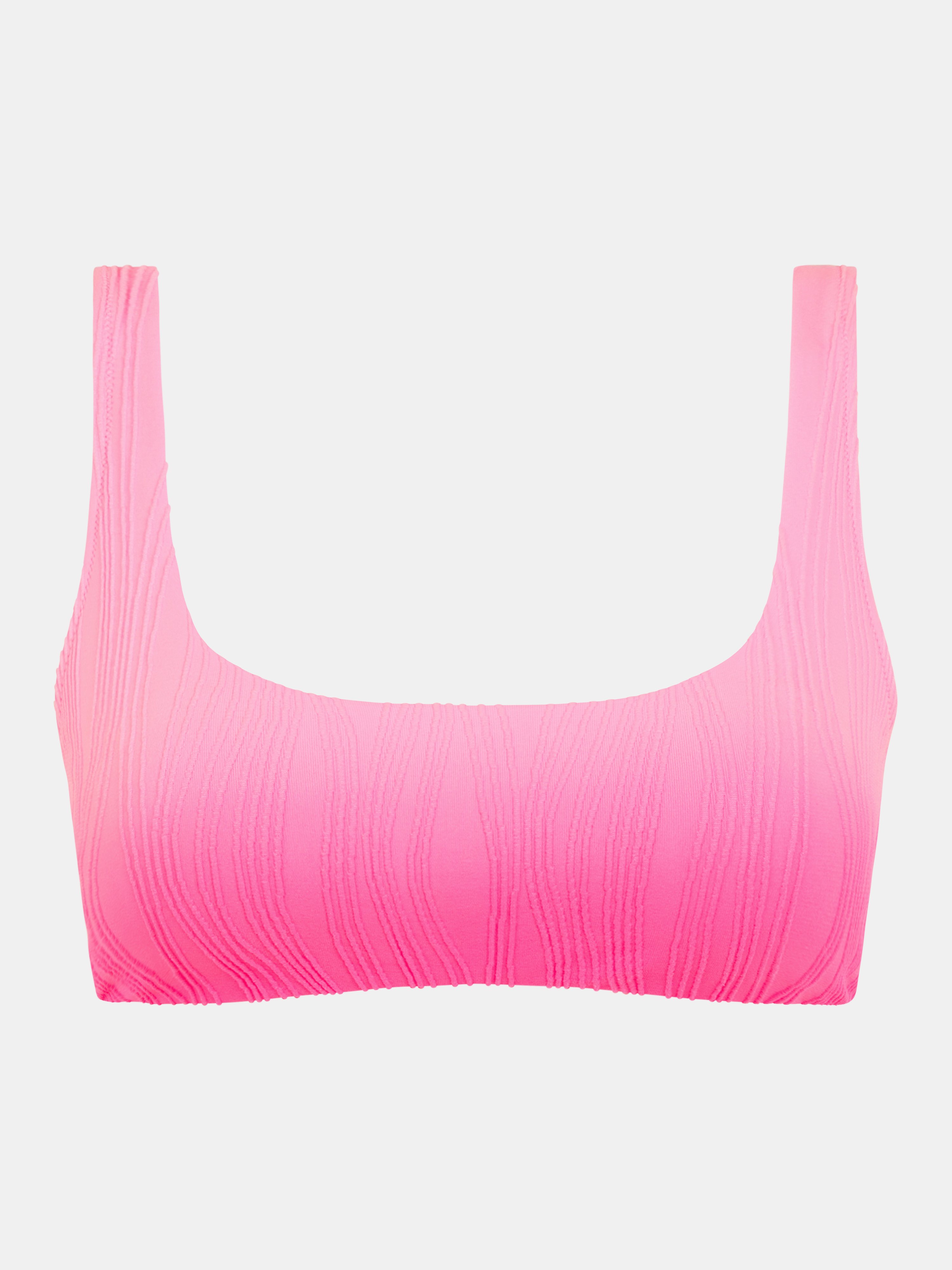 Unpadded swimsuit top with removable cups CHANTELLE PULP Pink