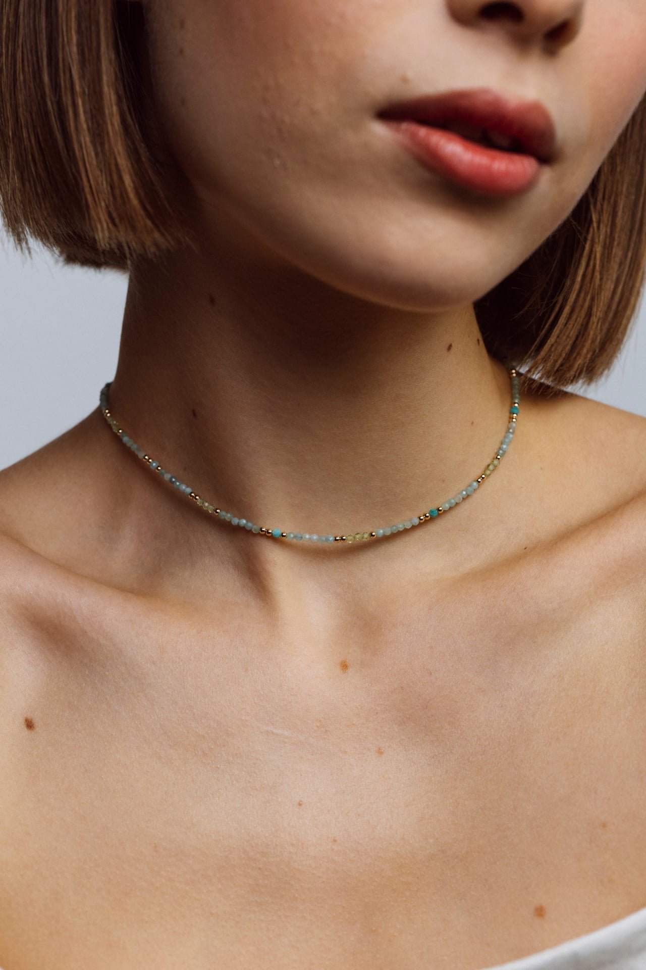 Bracelet - necklace - mint water YAY Golden