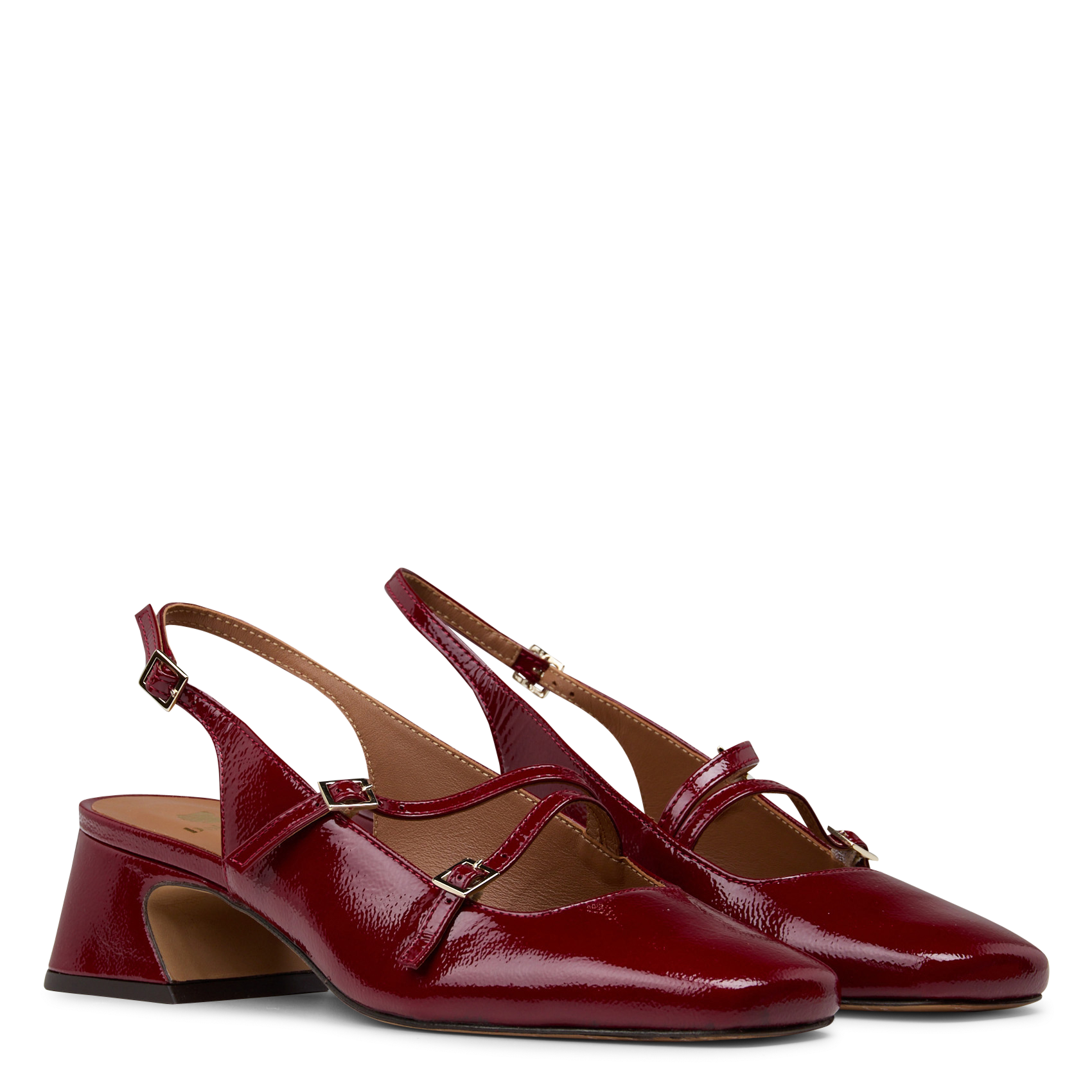 Babies slingback with patent leather straps BOBBIES Red