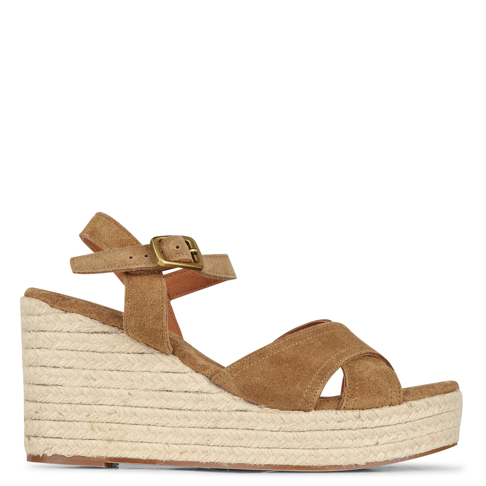 Sandales compensées en cuir MELLOW YELLOW Marron