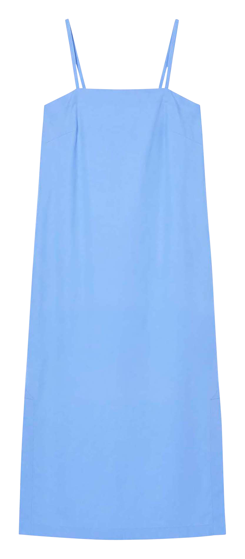 Robe midi droite en coton TARA JARMON Bleu