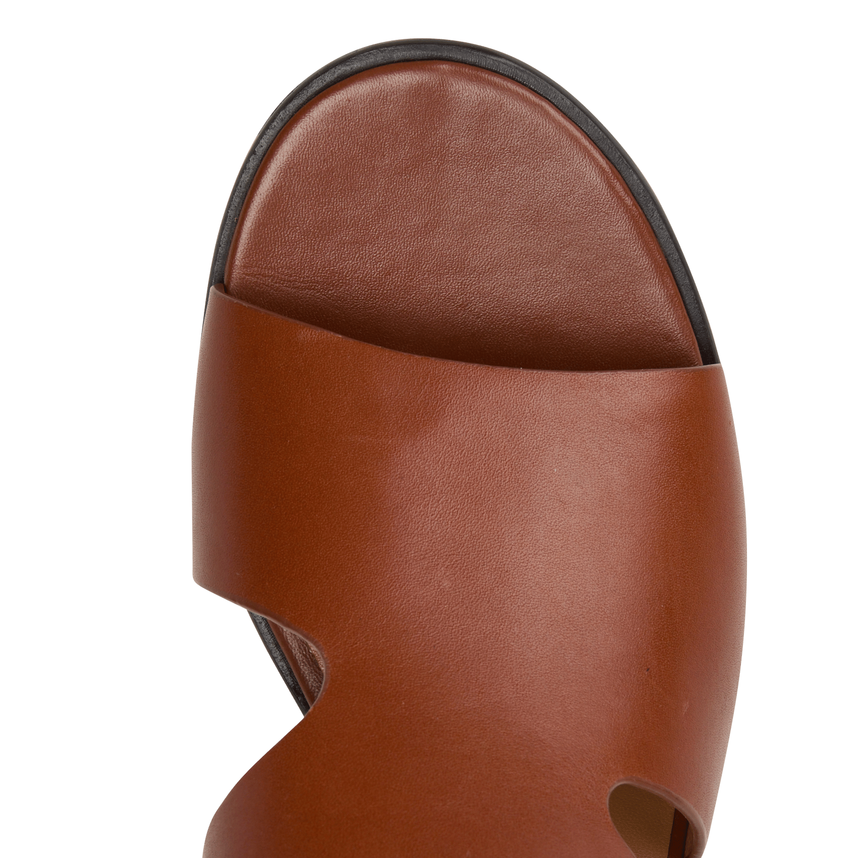 Sandales à talons unies en cuir COTELAC Marron