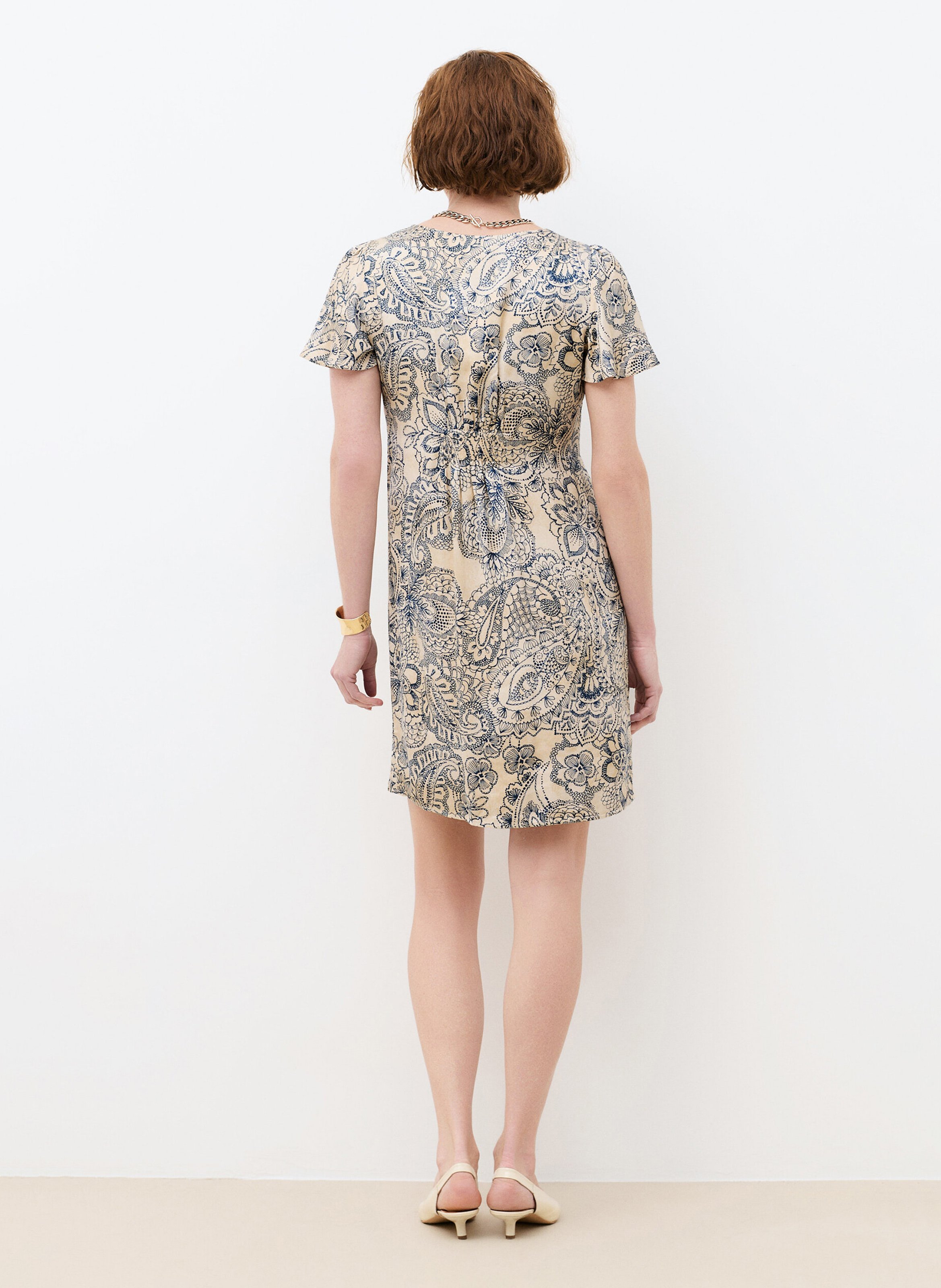 Printed dress CAROLL Beige