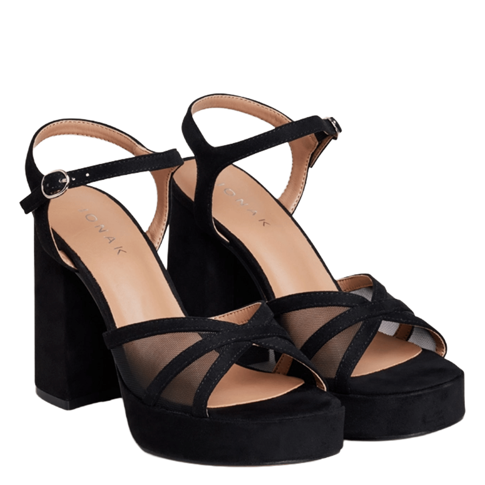 Sandalias de tacón alto con correa JONAK Negro