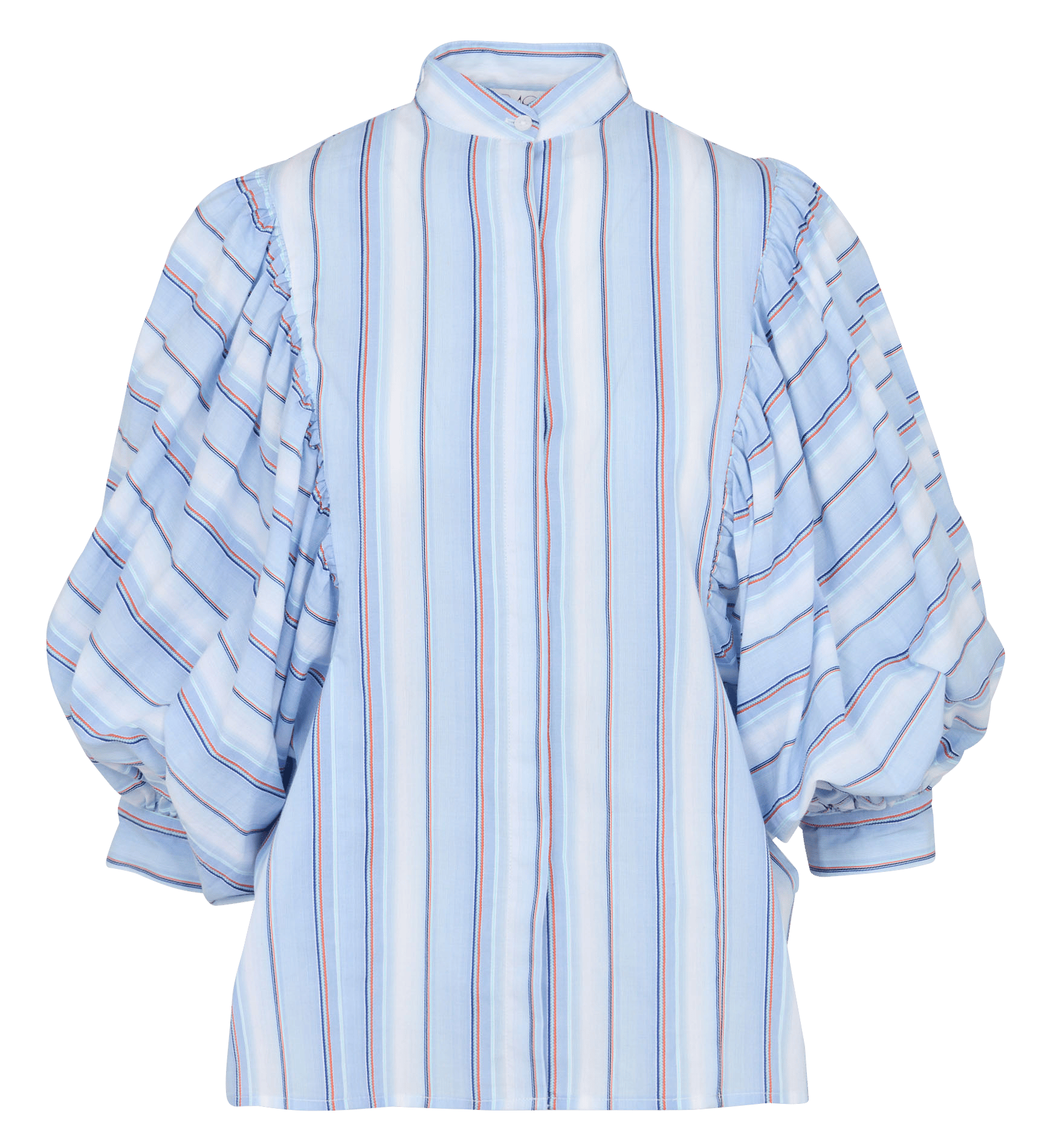 Striped puff sleeve blouse RAE ANTWERP Blue