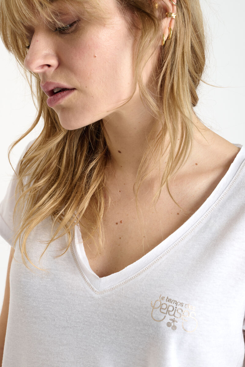 Tommy Badge T-shirt LE TEMPS DES CERISES White