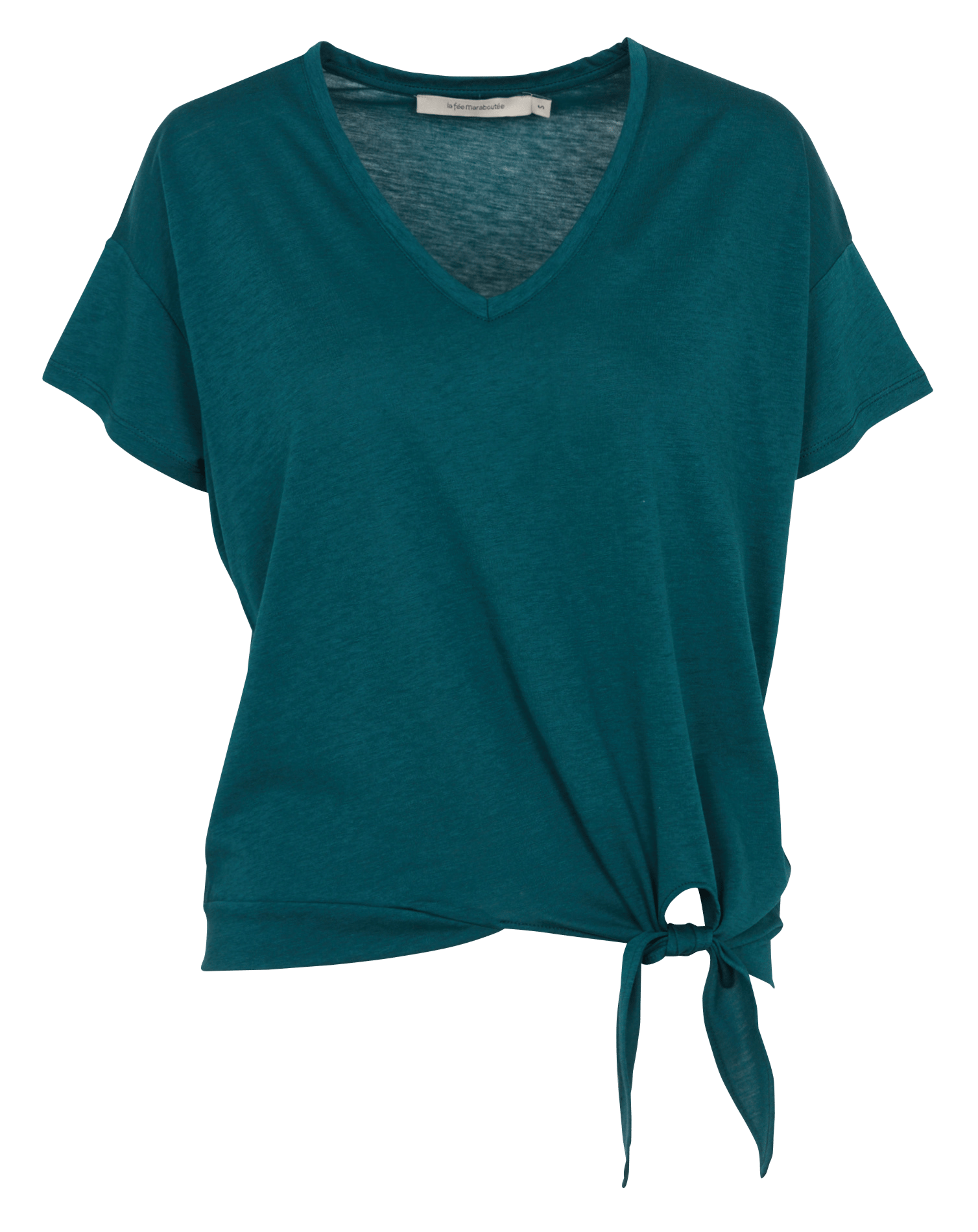 Tee-shirt oversize col V LA FEE MARABOUTEE Vert