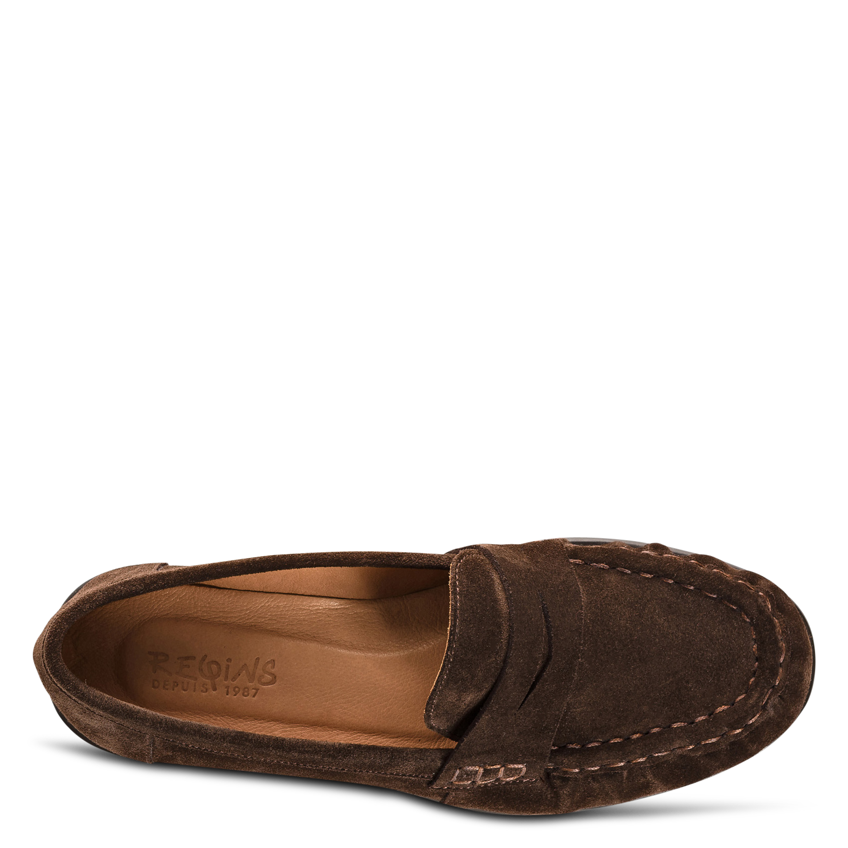 Mocassins en cuir REQINS Marron