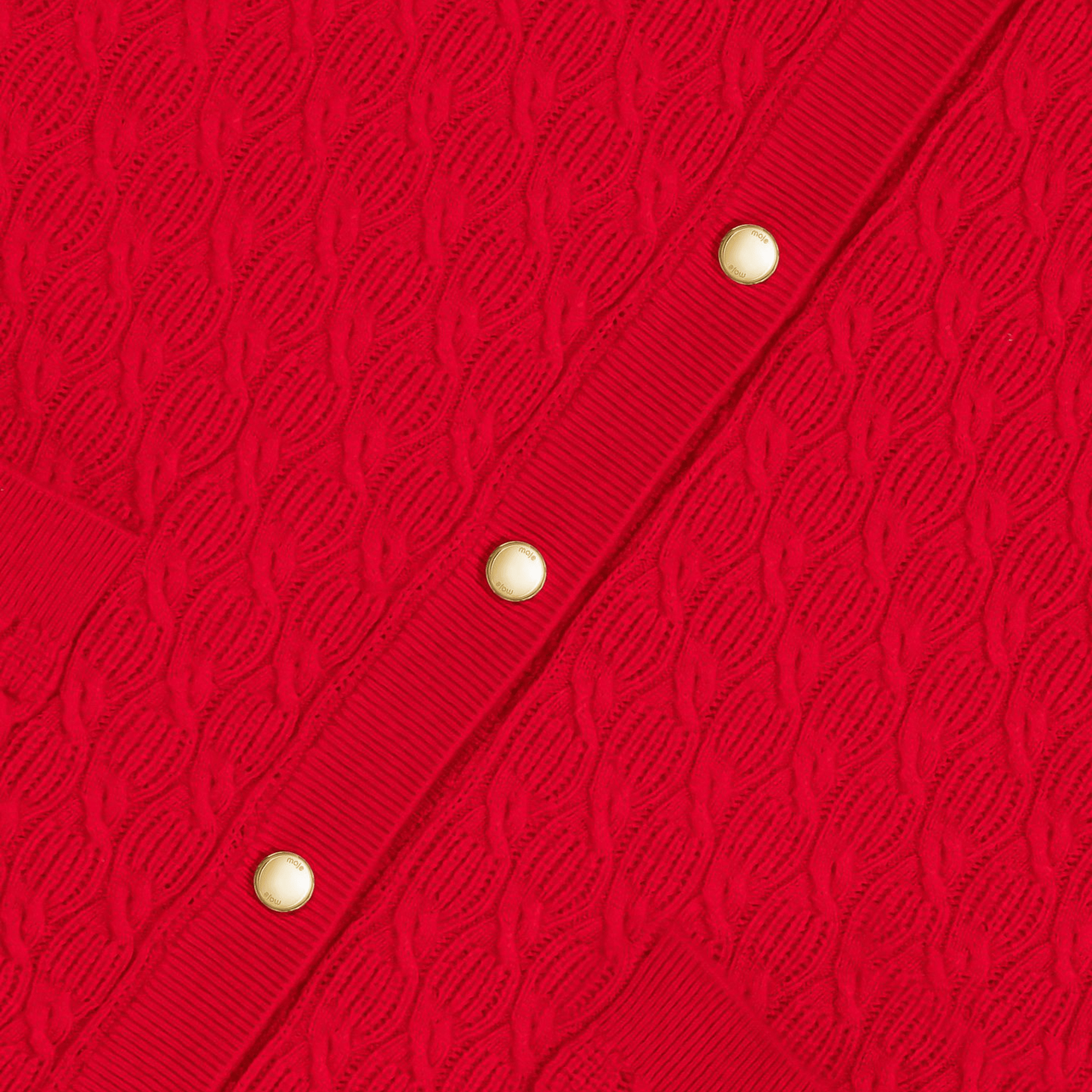 Cardigan van wol en kasjmier MAJE Rood