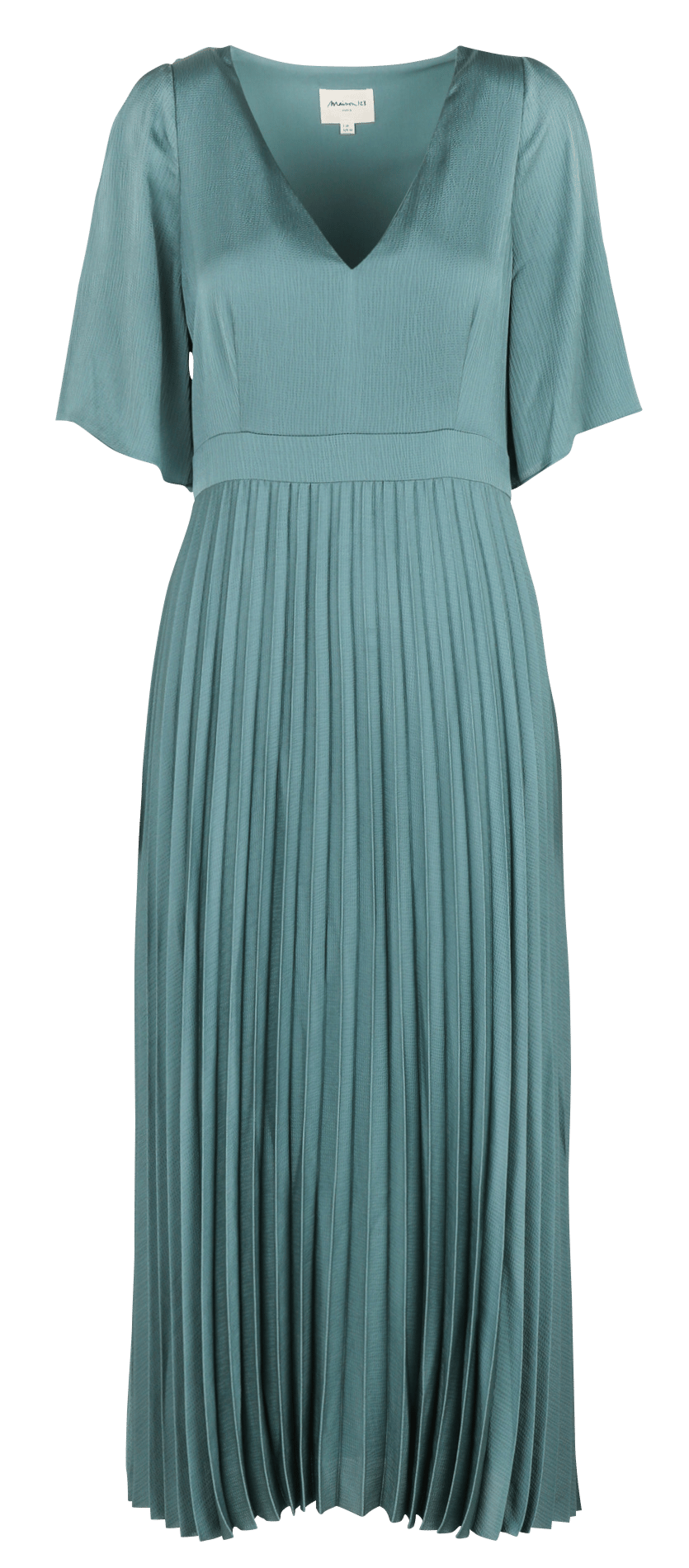 Robe midi satinée col v MAISON 123 Bleu