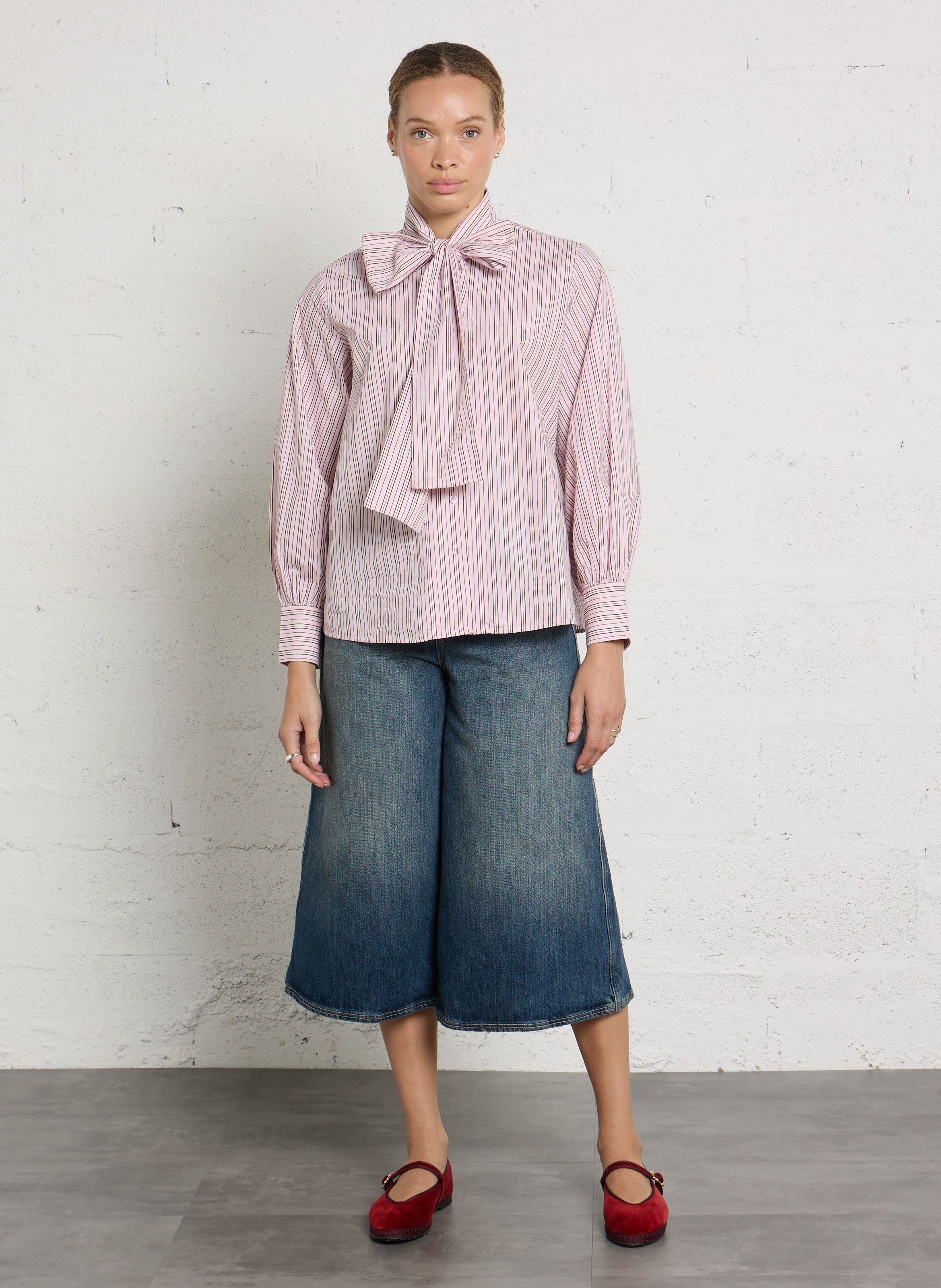 Round-neck striped shirt DES PETITS HAUTS Multicolored