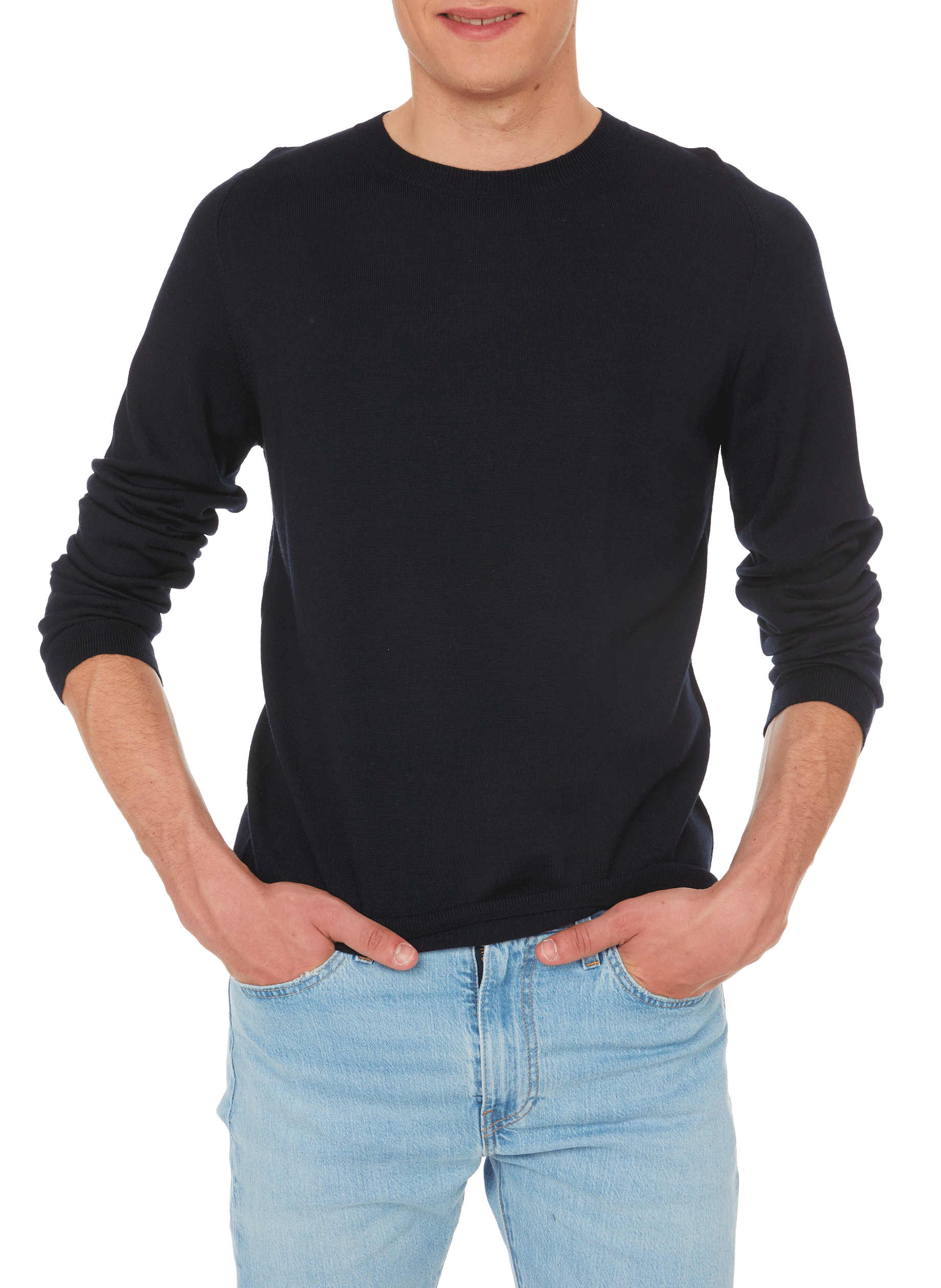 Merino wool sweater | Blue AU PRINTEMPS PARIS Men
