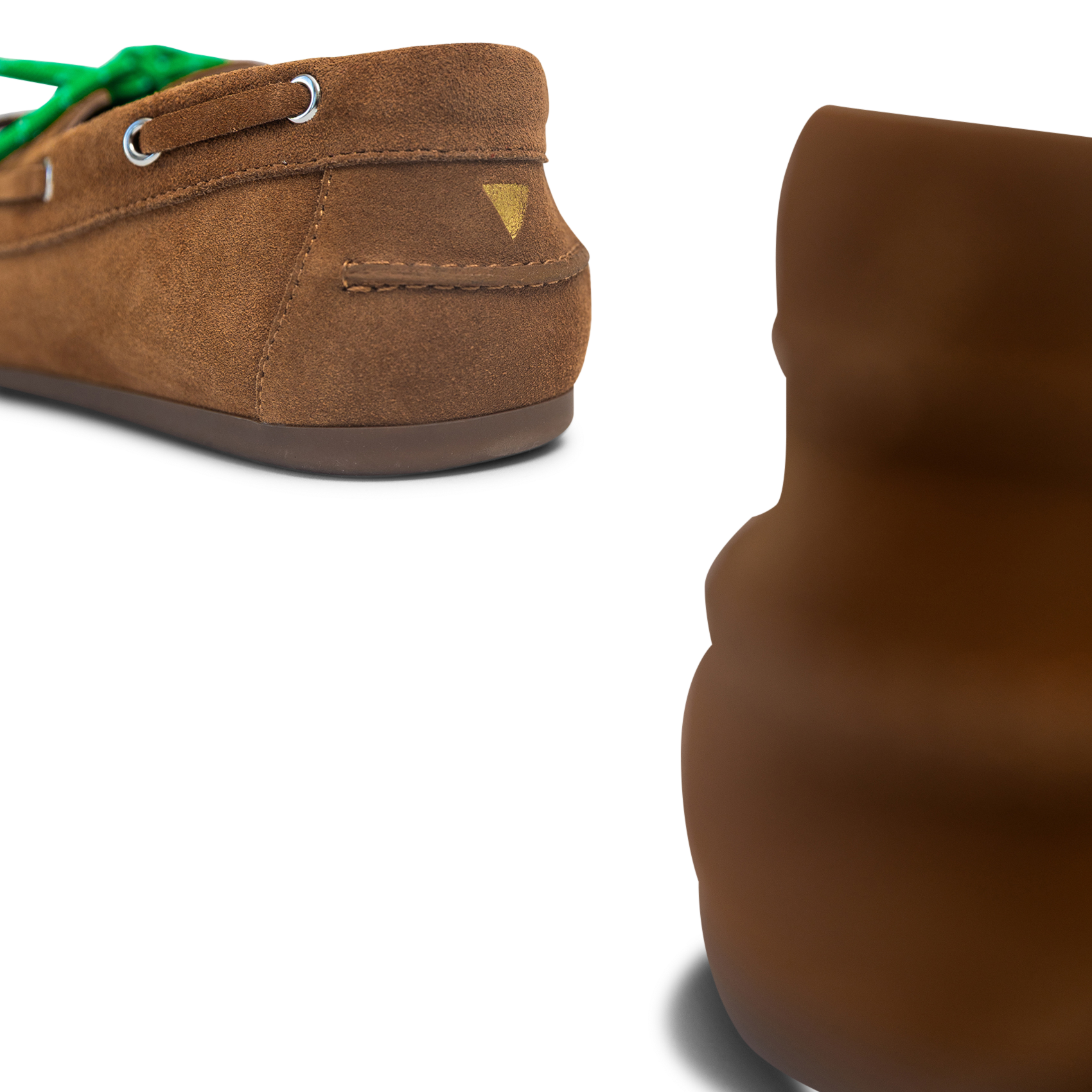 Chaussures bateau en cuir  0'105 Marron