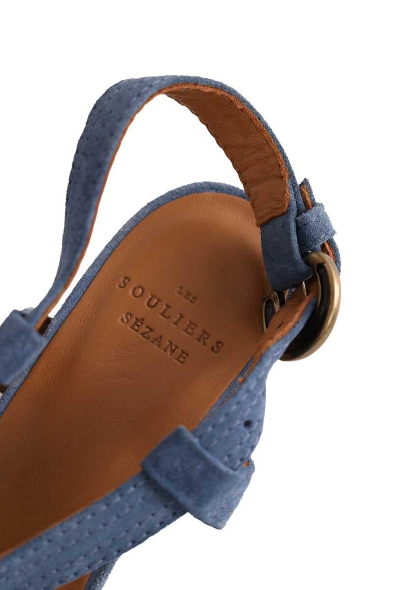 Faux leather sandals SEZANE - Seconde main Blue
