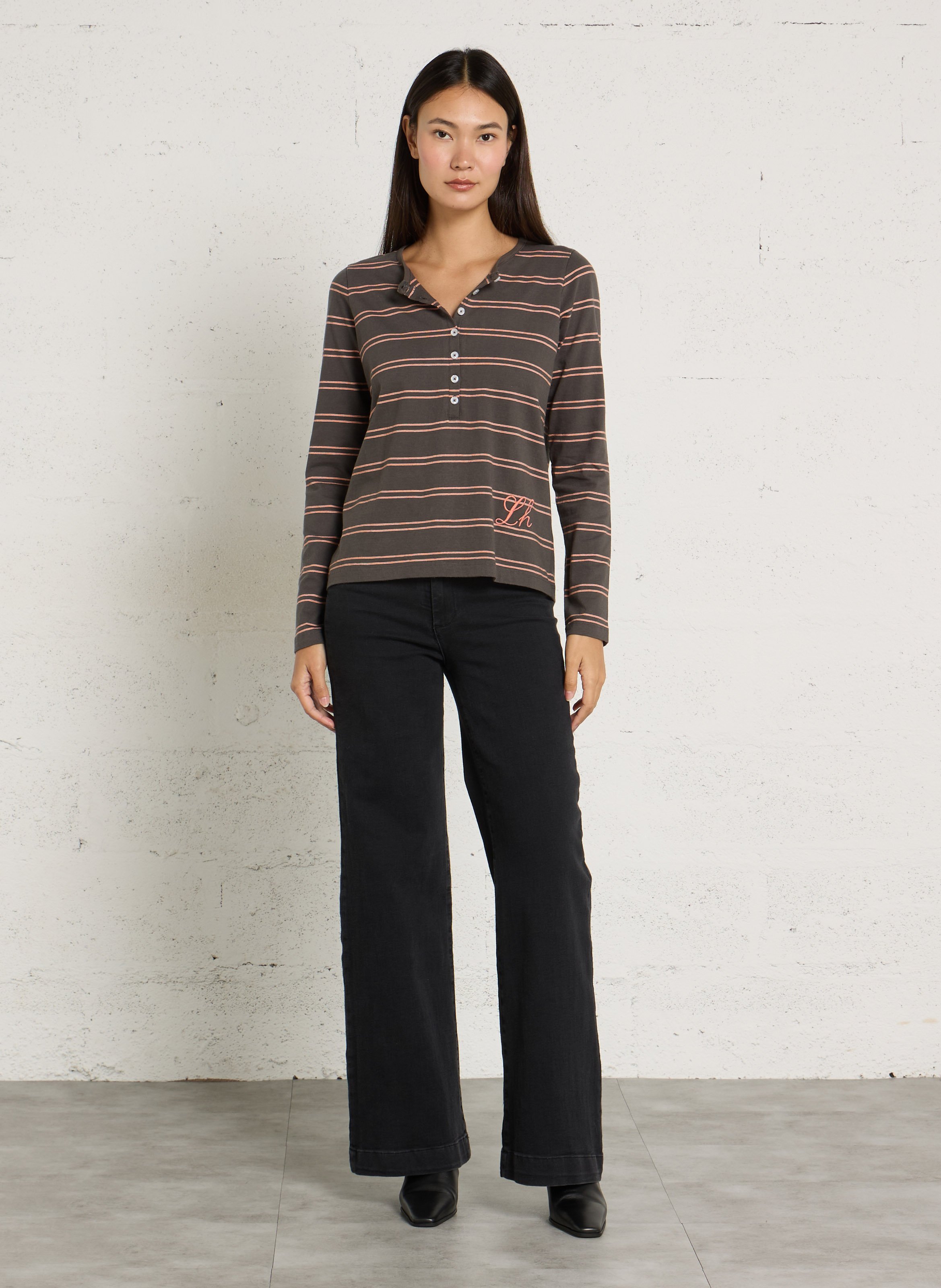 Gerader Jeans aus Baumwollmischung MAISON HOTEL Blau