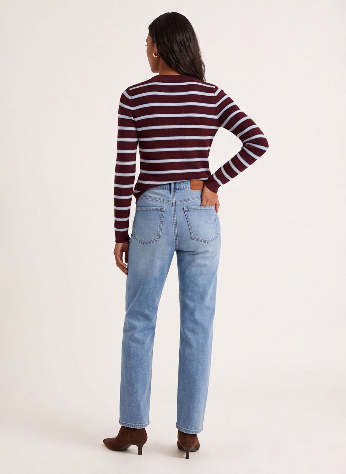 Round-neck wool-blend sweater | Red KOOKAI Women