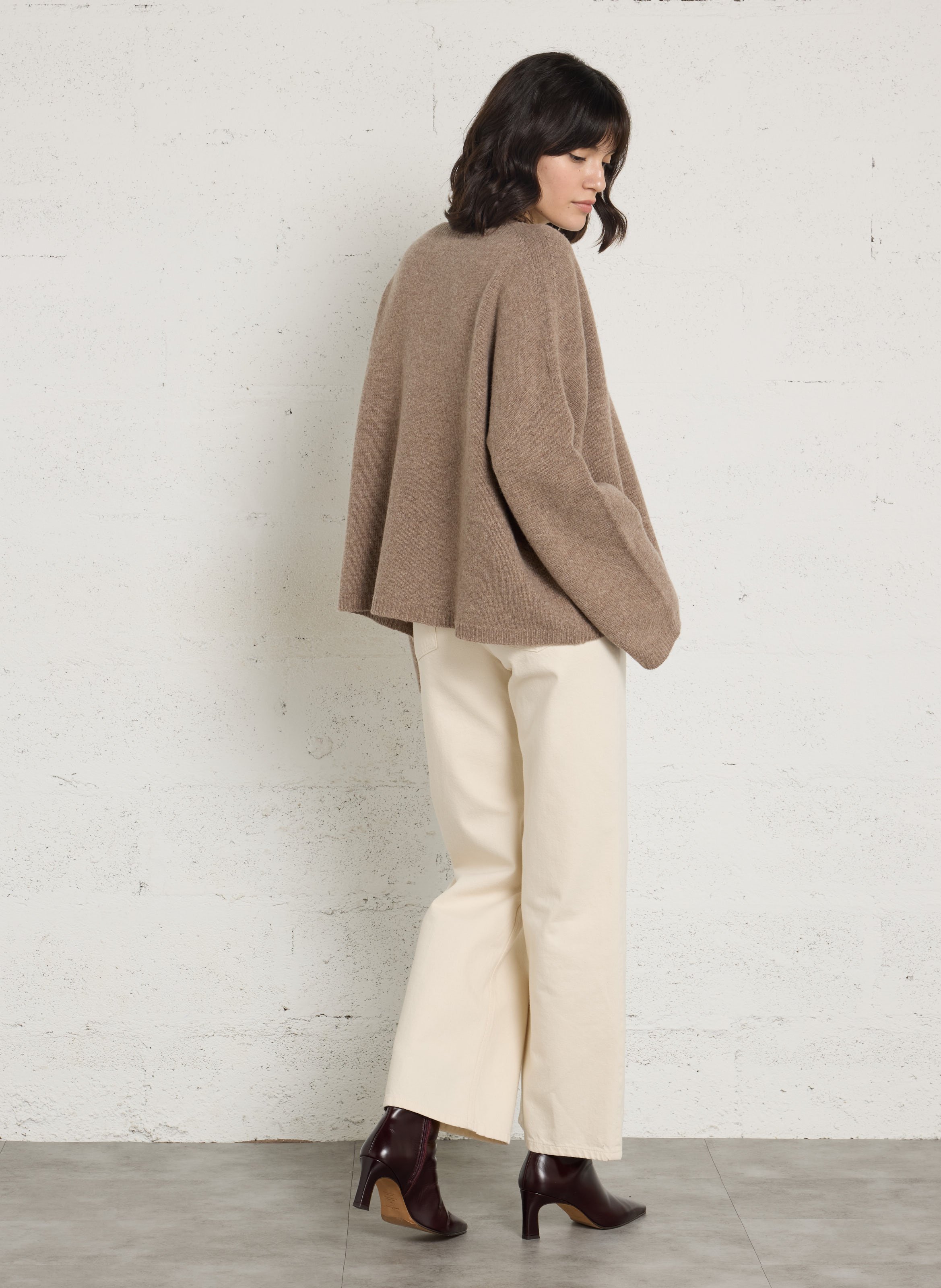 Weiter Wollpullover HOD PARIS Beige