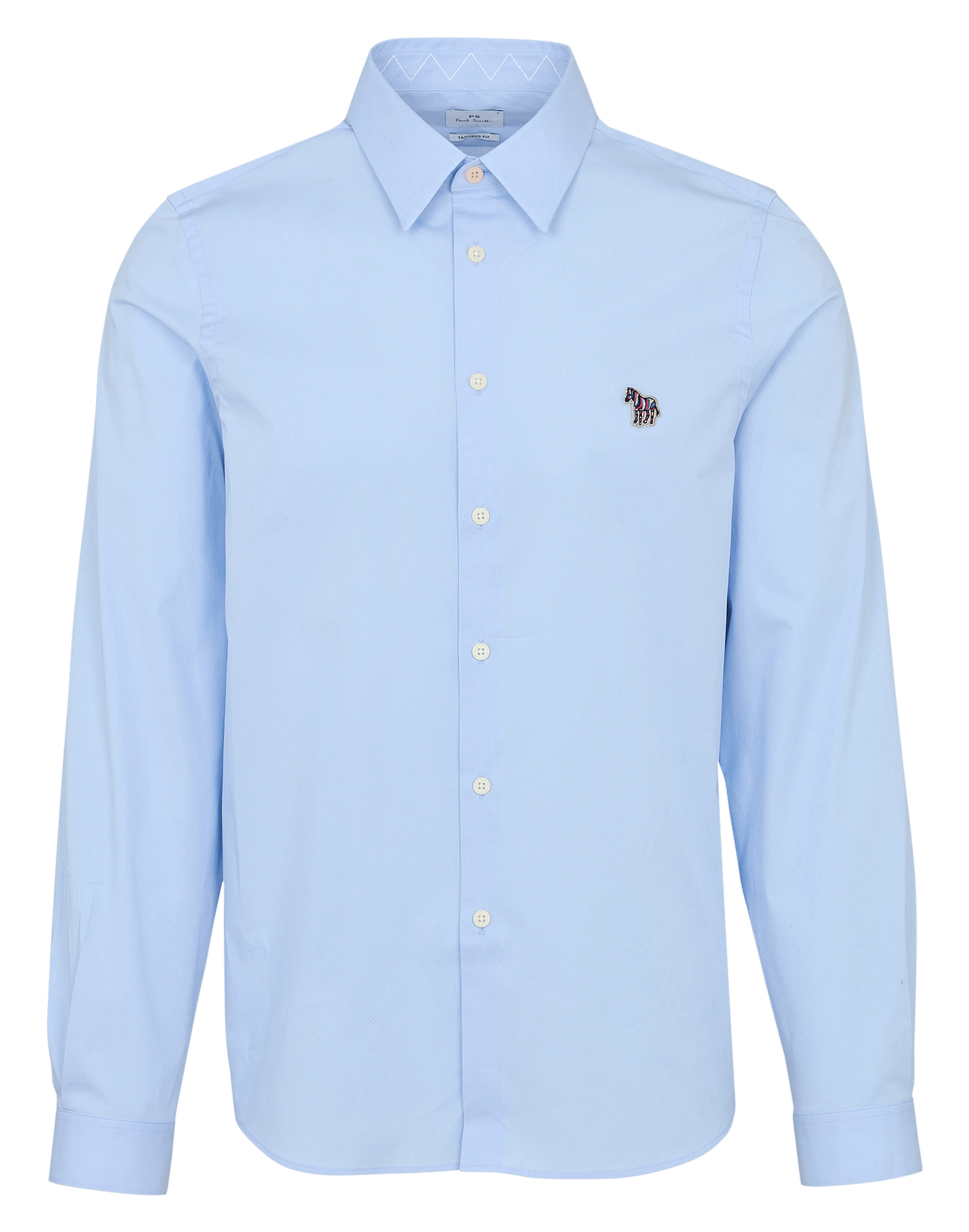 Fitted classic collar shirt in blended cotton PAUL SMITH Blue