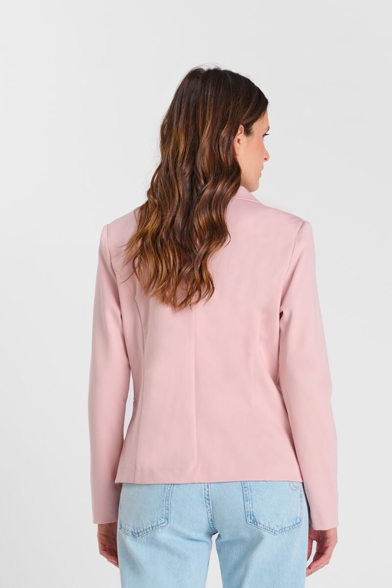 Buttoned suit collar jacket LE TEMPS DES CERISES Pink
